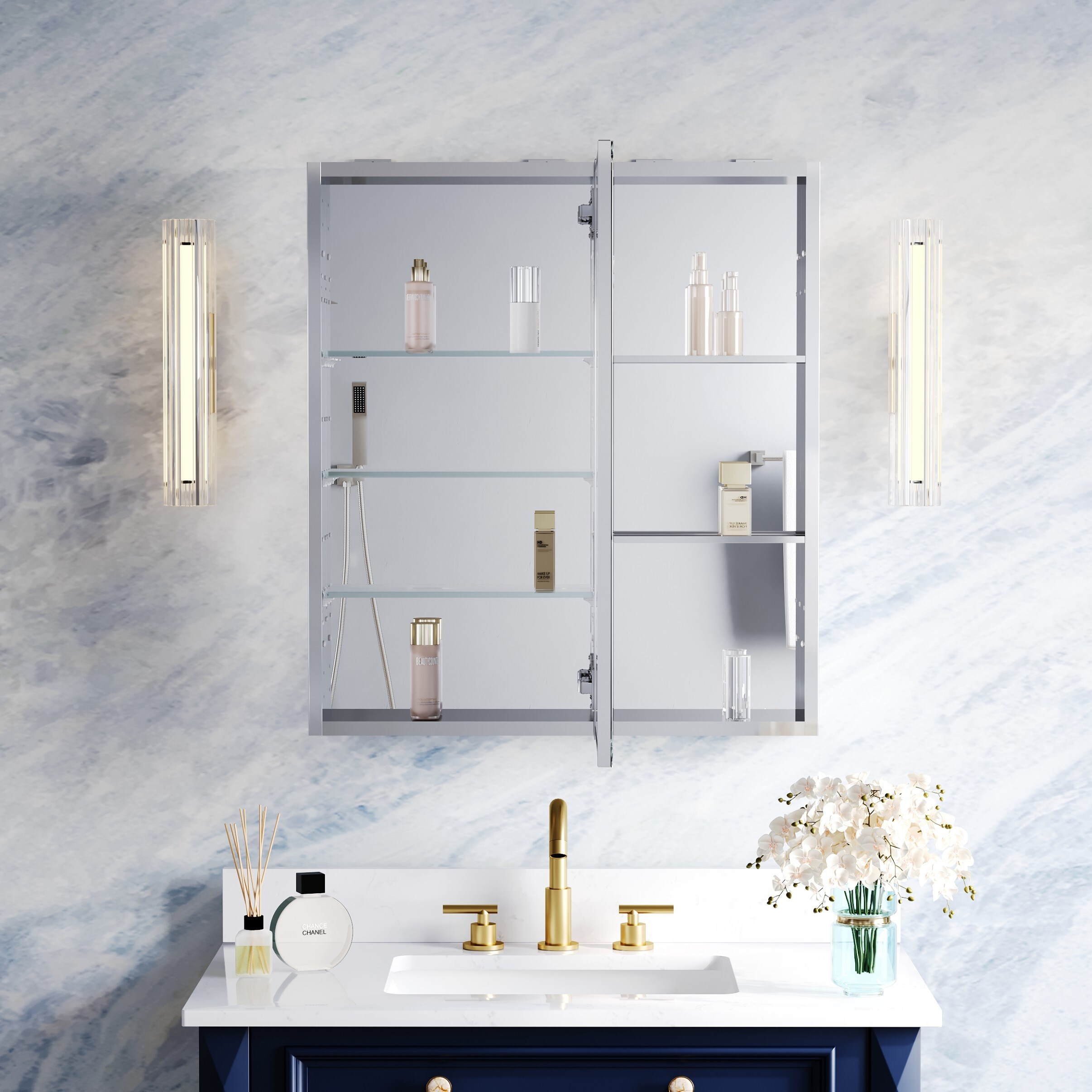 WELLFOR B16R1230MC Bathroom-Wall-Cabinets - View #3