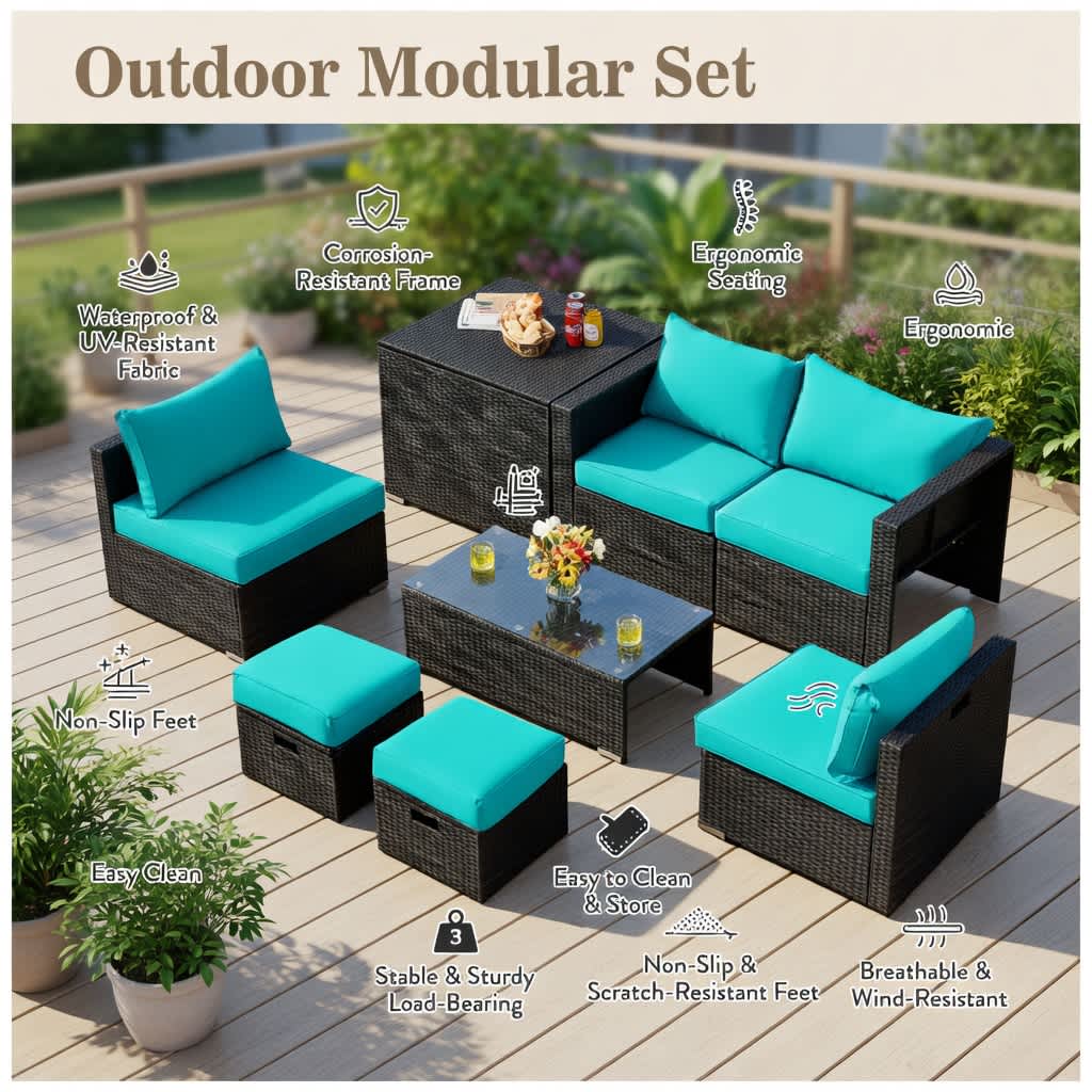 VERYKE 6219408002736 Patio-Conversation-Sets - View #4