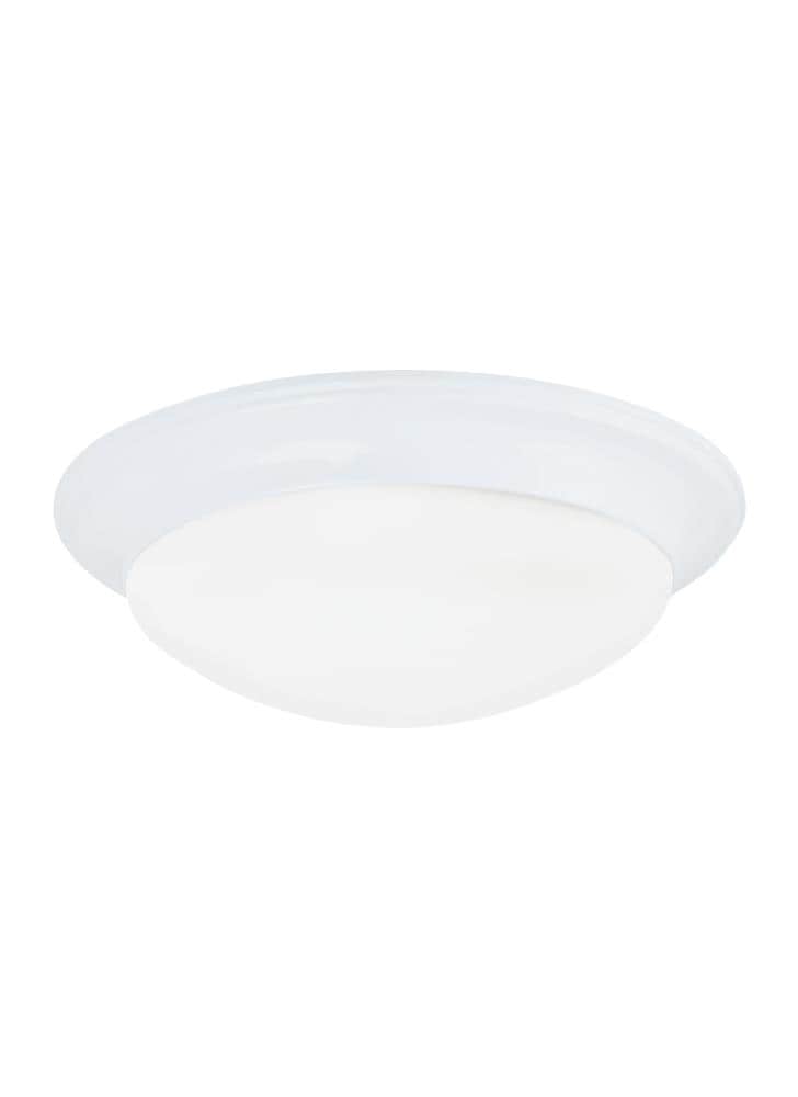Generation Lighting 75435-15 Nash 1 -Light 14-in Brushed White Flush Mount Light