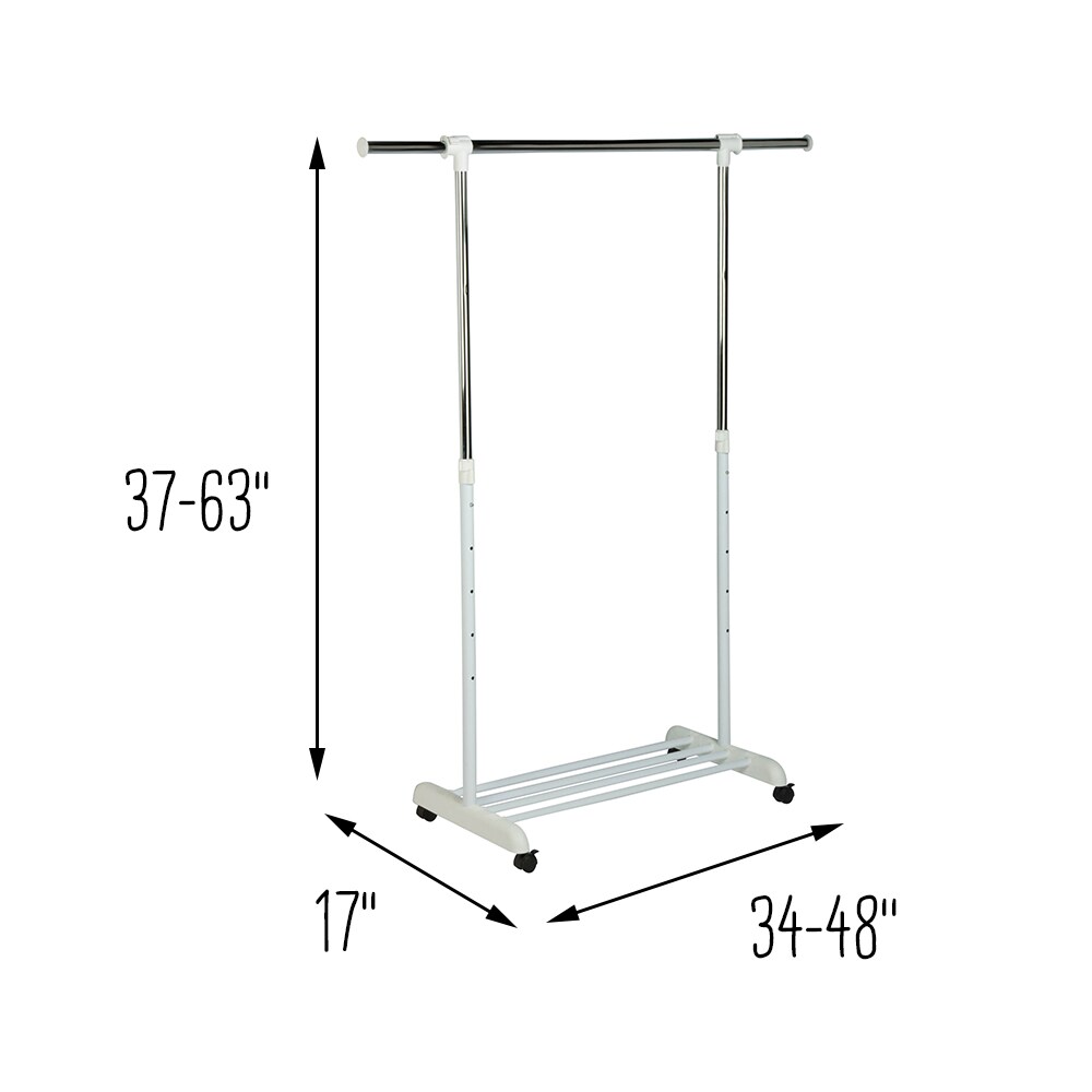 Honey-Can-Do Adjustable Chrome Clothing Rack with Sturdy Steel Frame ...