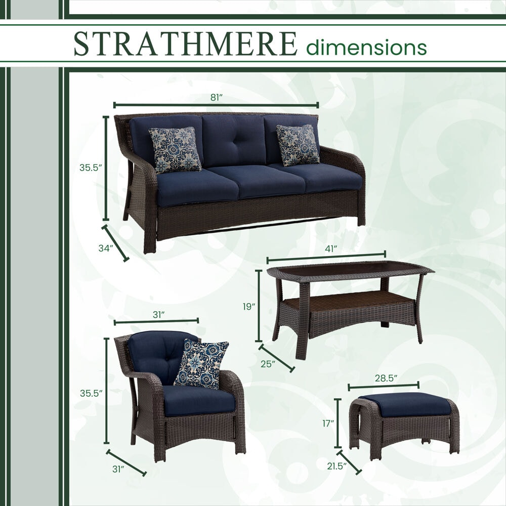 Hanover STRATH6PC-S-NVY Patio-Conversation-Sets - View #3