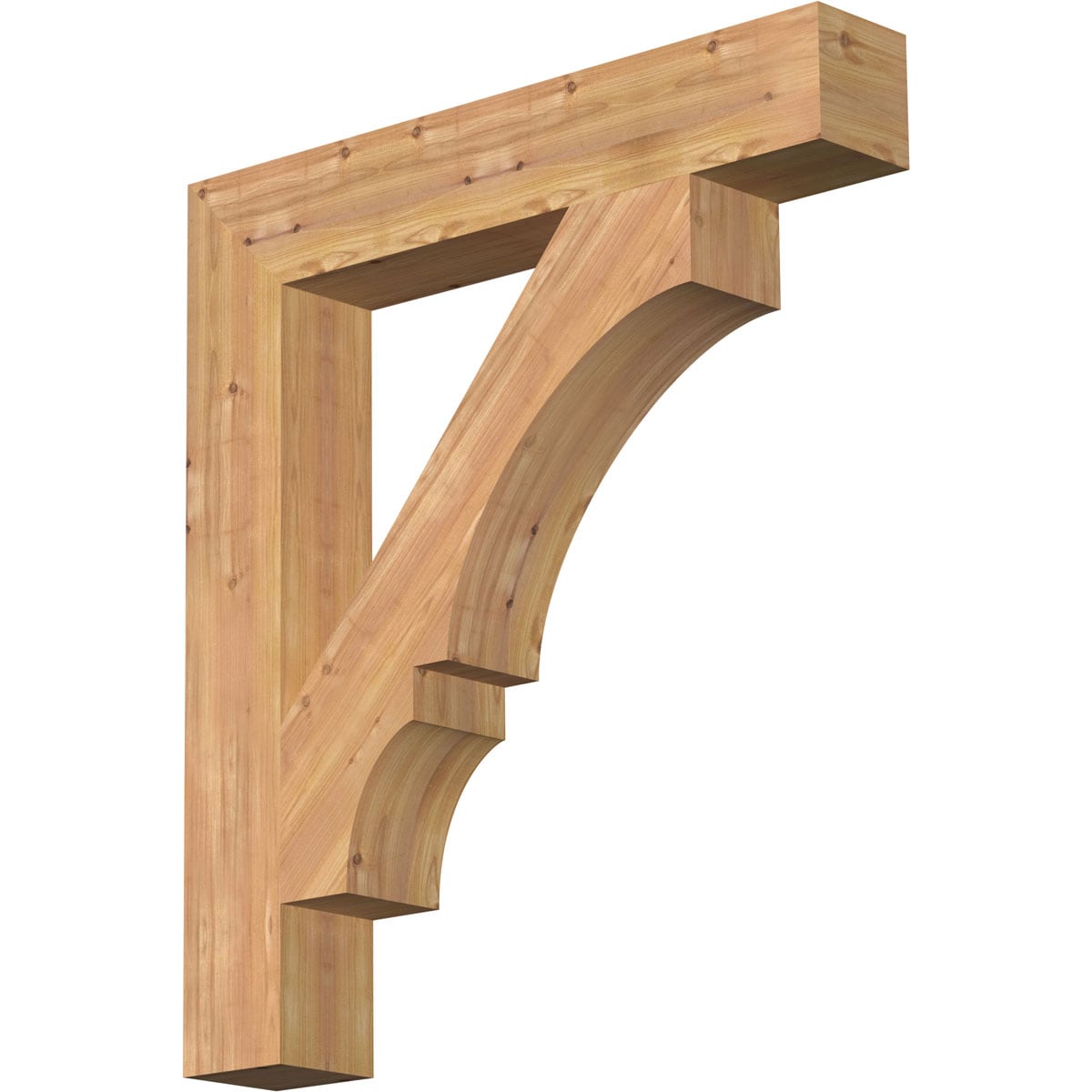 Ekena Millwork BKT06X34X38BOA05SWR Balboa block smooth 5-1/2-in x 34-in x 38-in Western red cedar Brown Wood Standard bracket