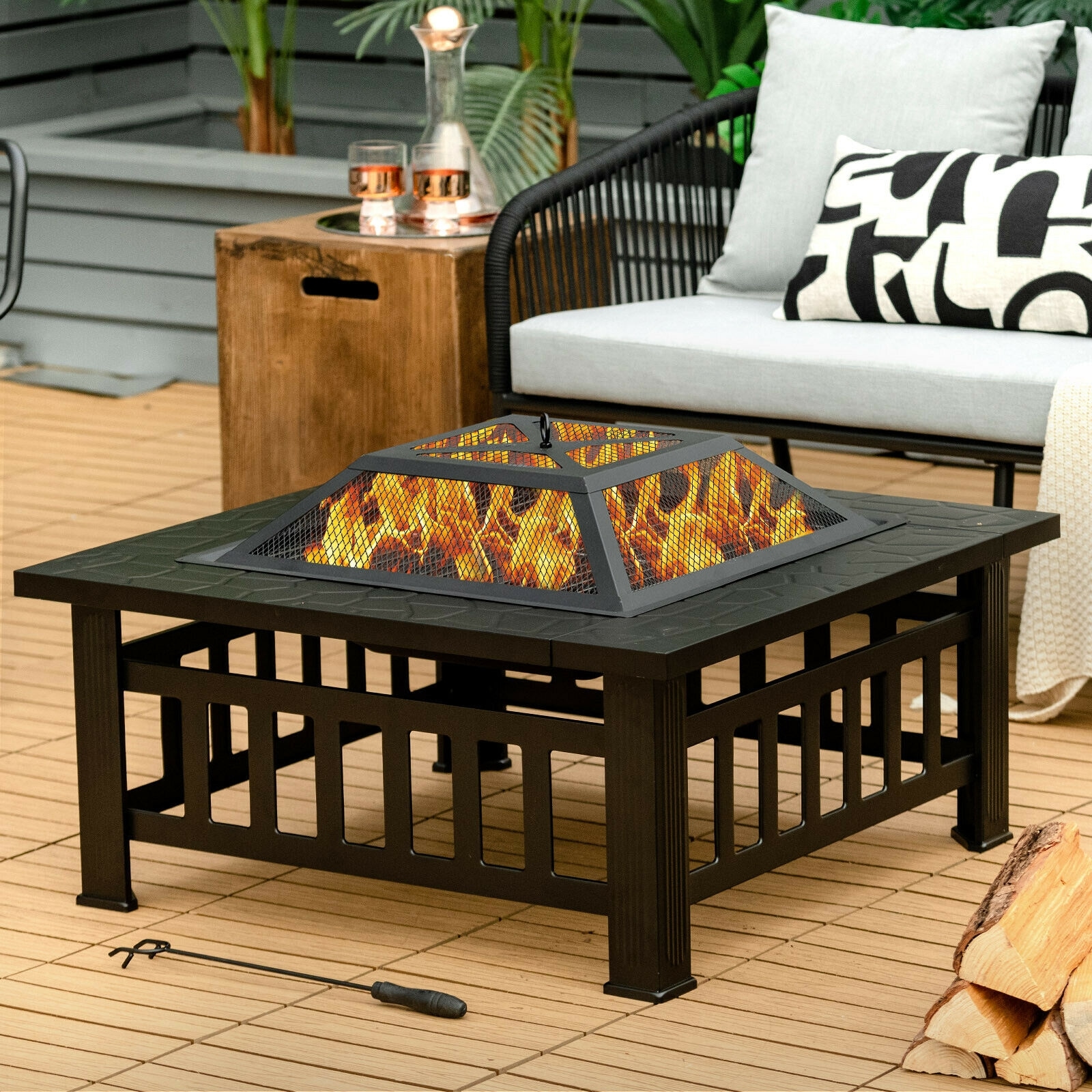 Forclover ALBA-RDWFP Outdoor-Woodburning-Firepits - View #3