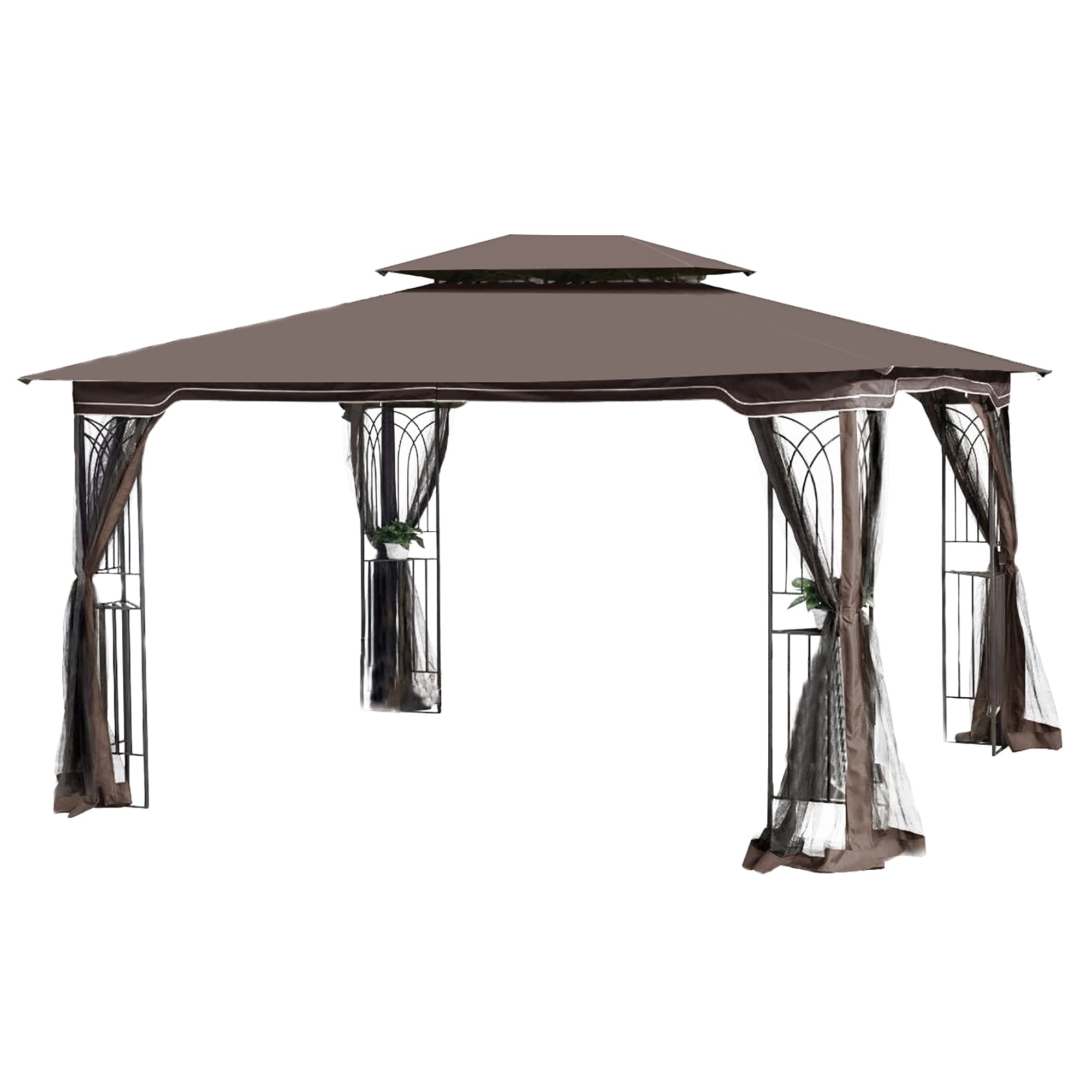 Brown Patio Gazebo Canopy Gazebos, Pergolas & Canopies at Lowes.com