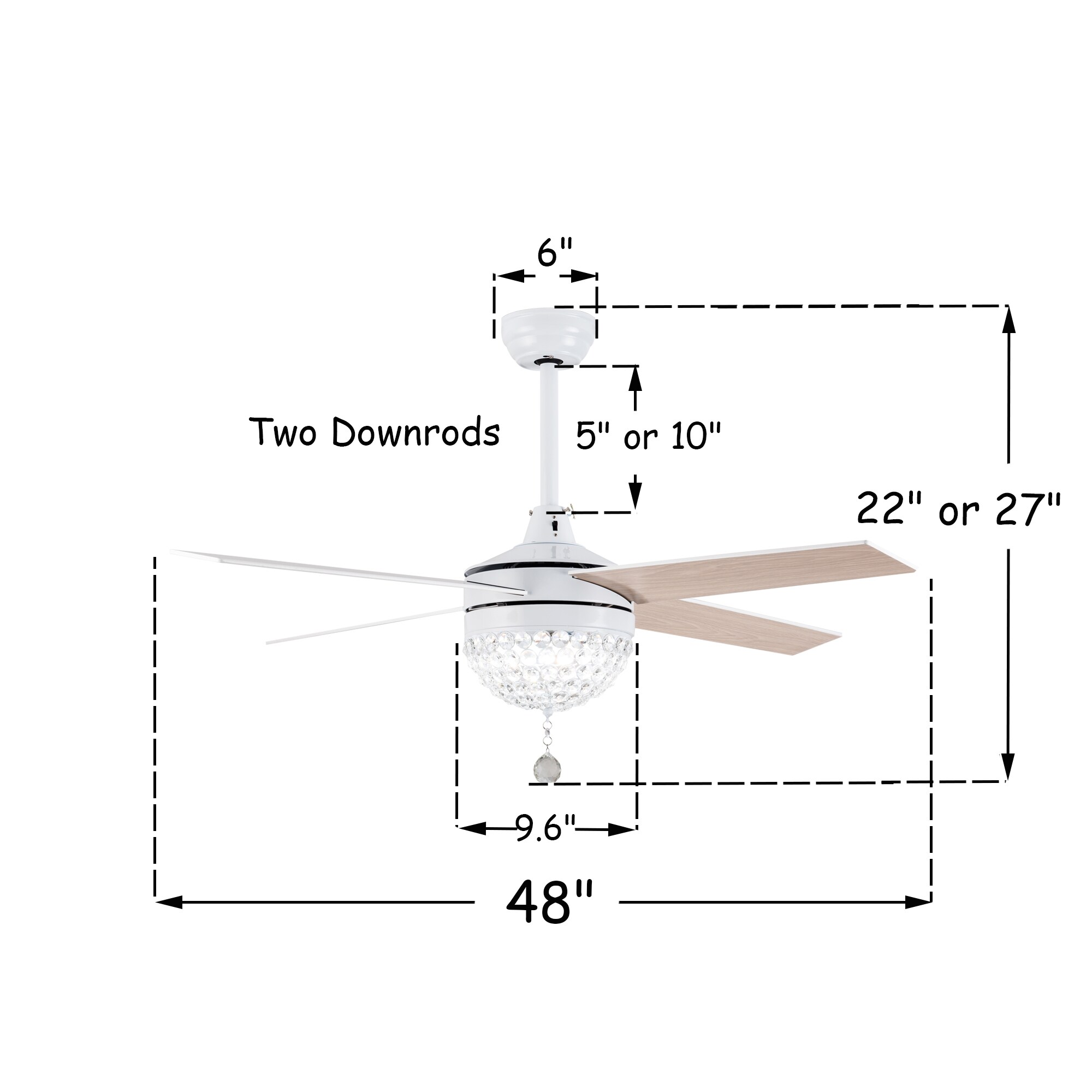 Bella Depot BD2001-W-48 Ceiling-Fans - View #9