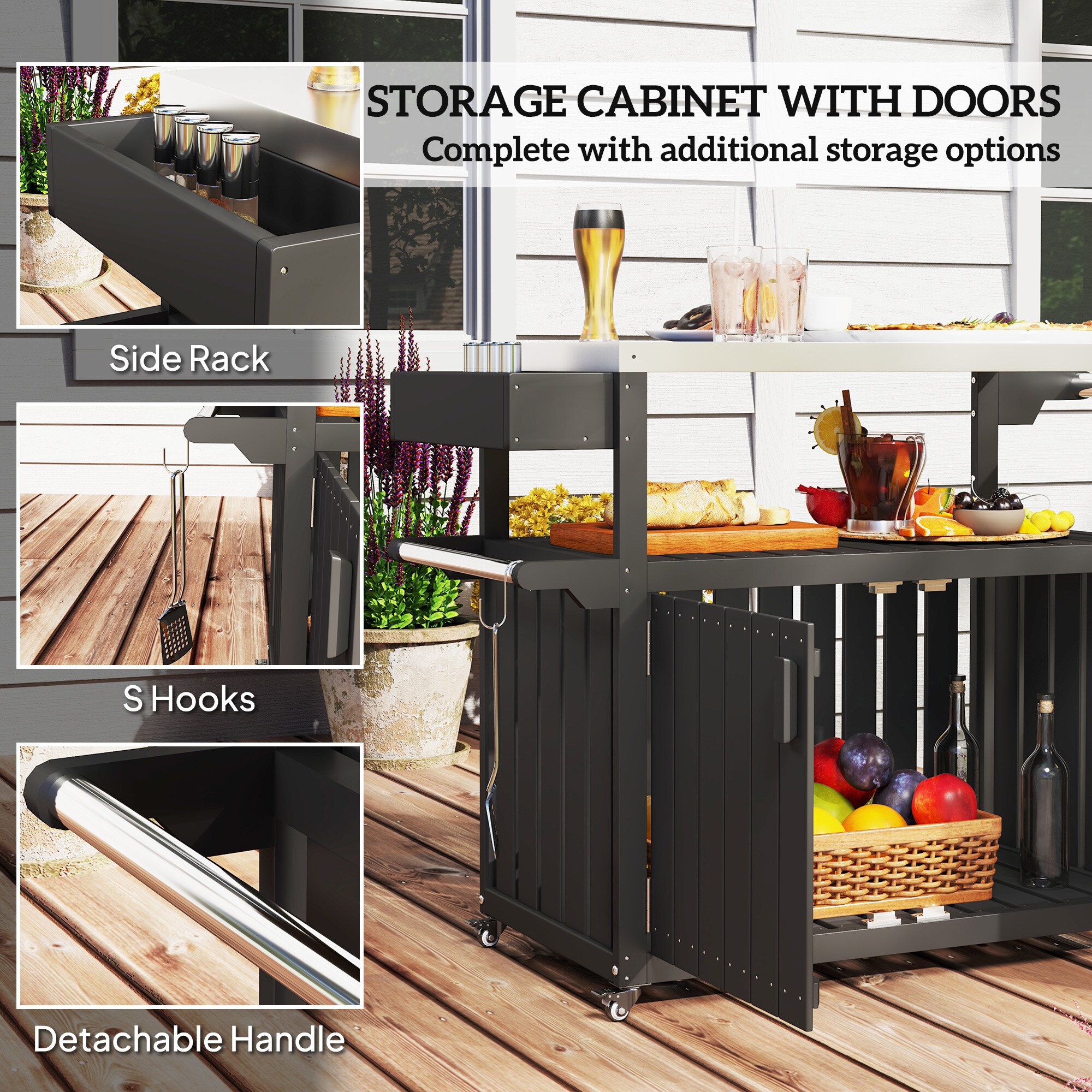 Outsunny 84G-747V00BK Outdoor-Carts - View #6