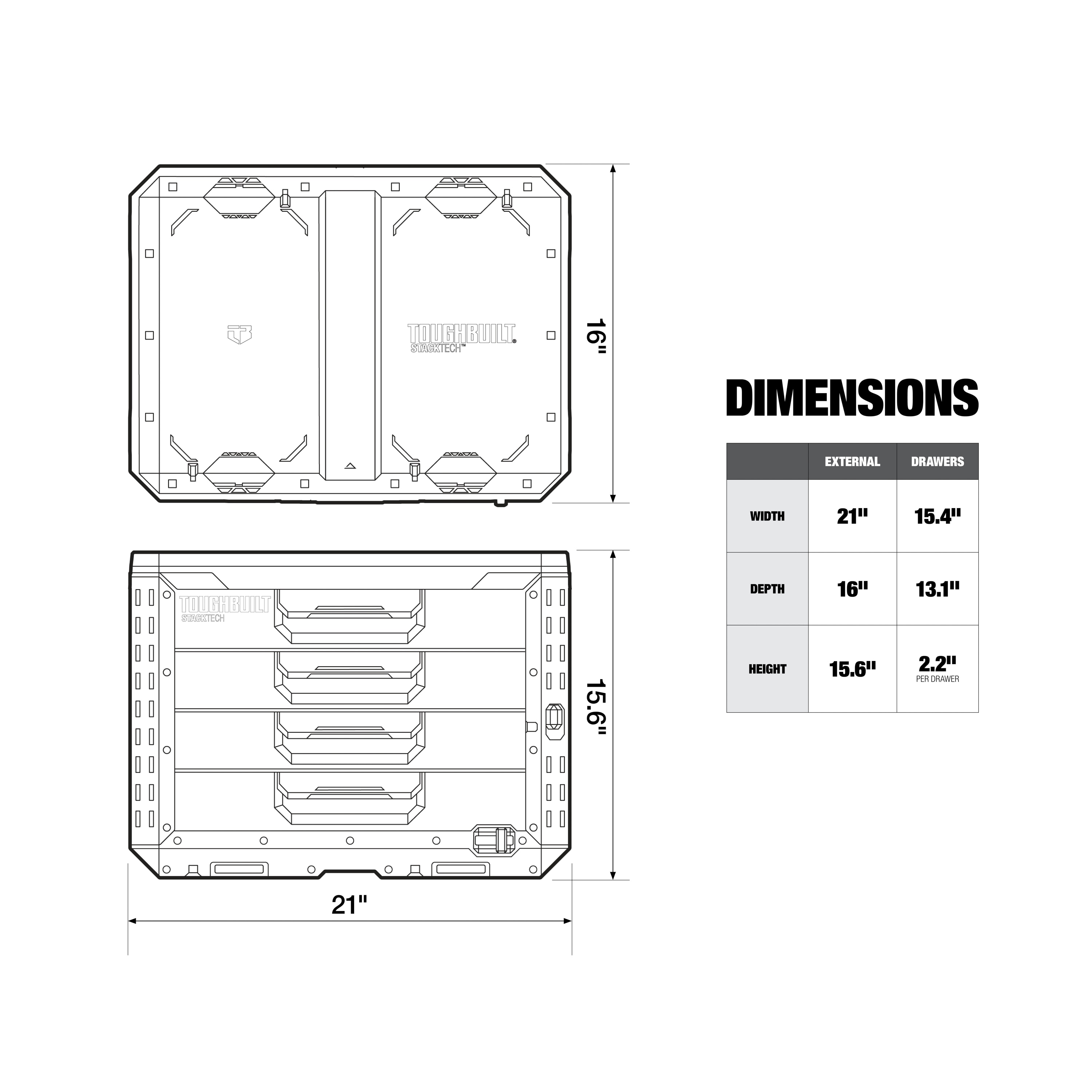 TOUGHBUILT TB-B1-D-74 Tool-Boxes - View #9