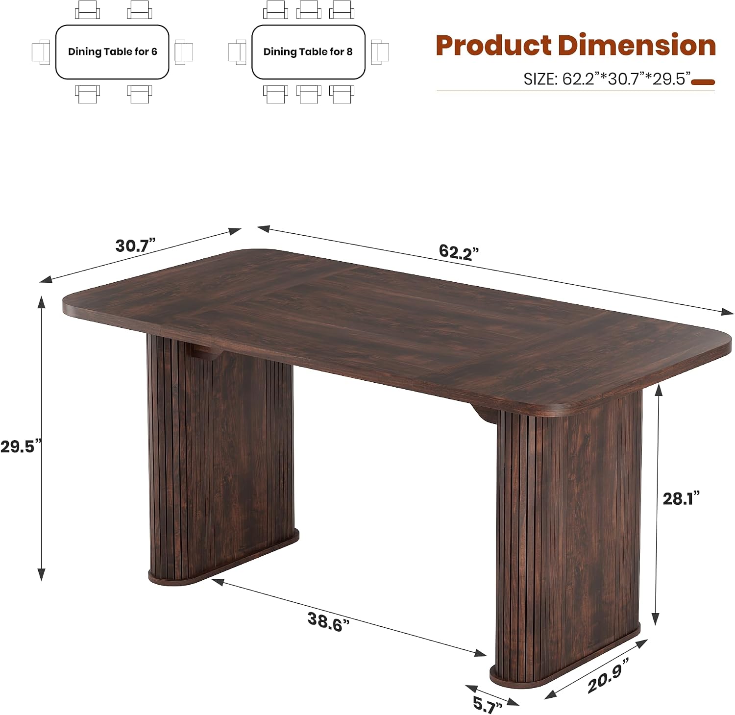 Aoile AE26080720NGFD Dining-Tables - View #2
