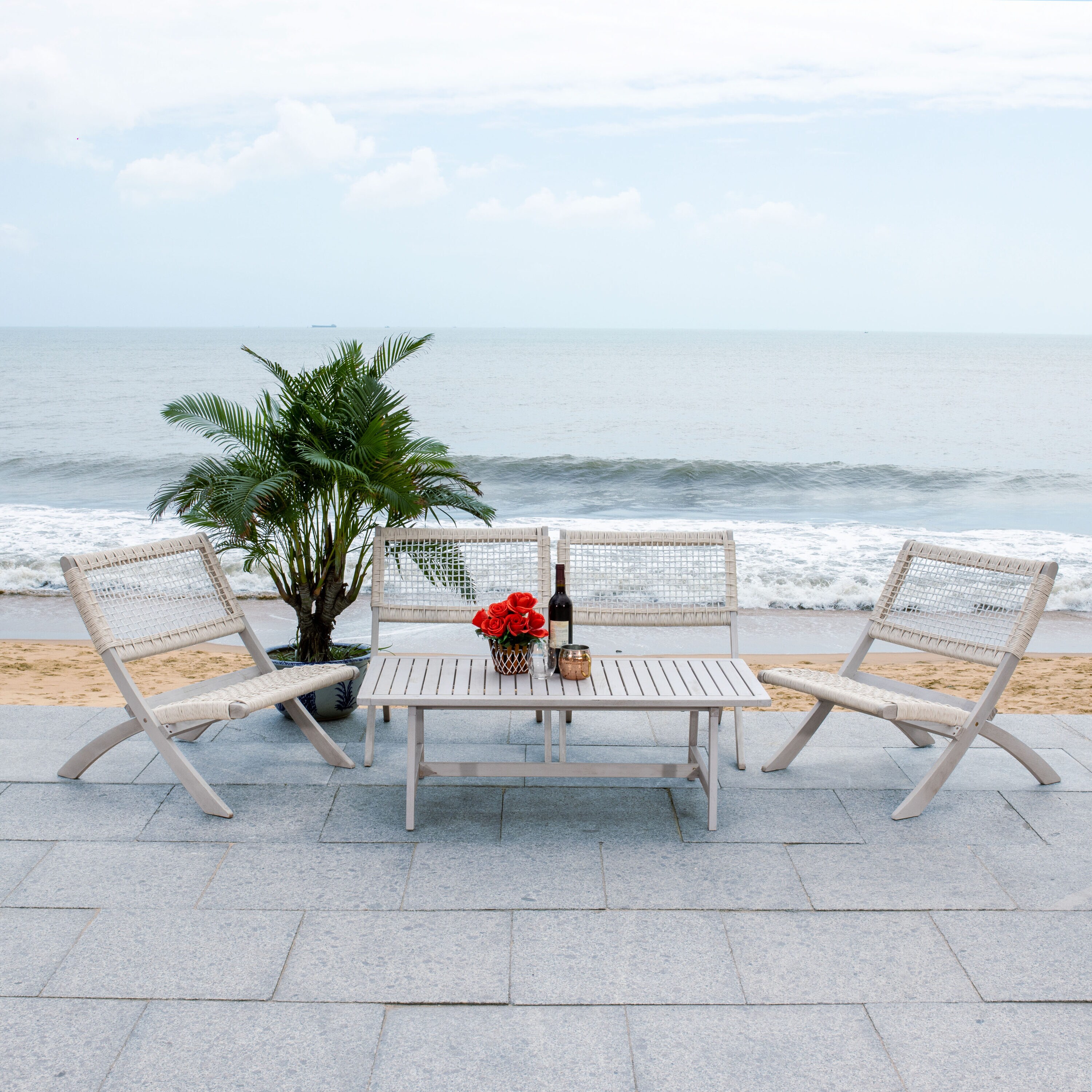 Safavieh PAT7080B Patio-Conversation-Sets - View #7