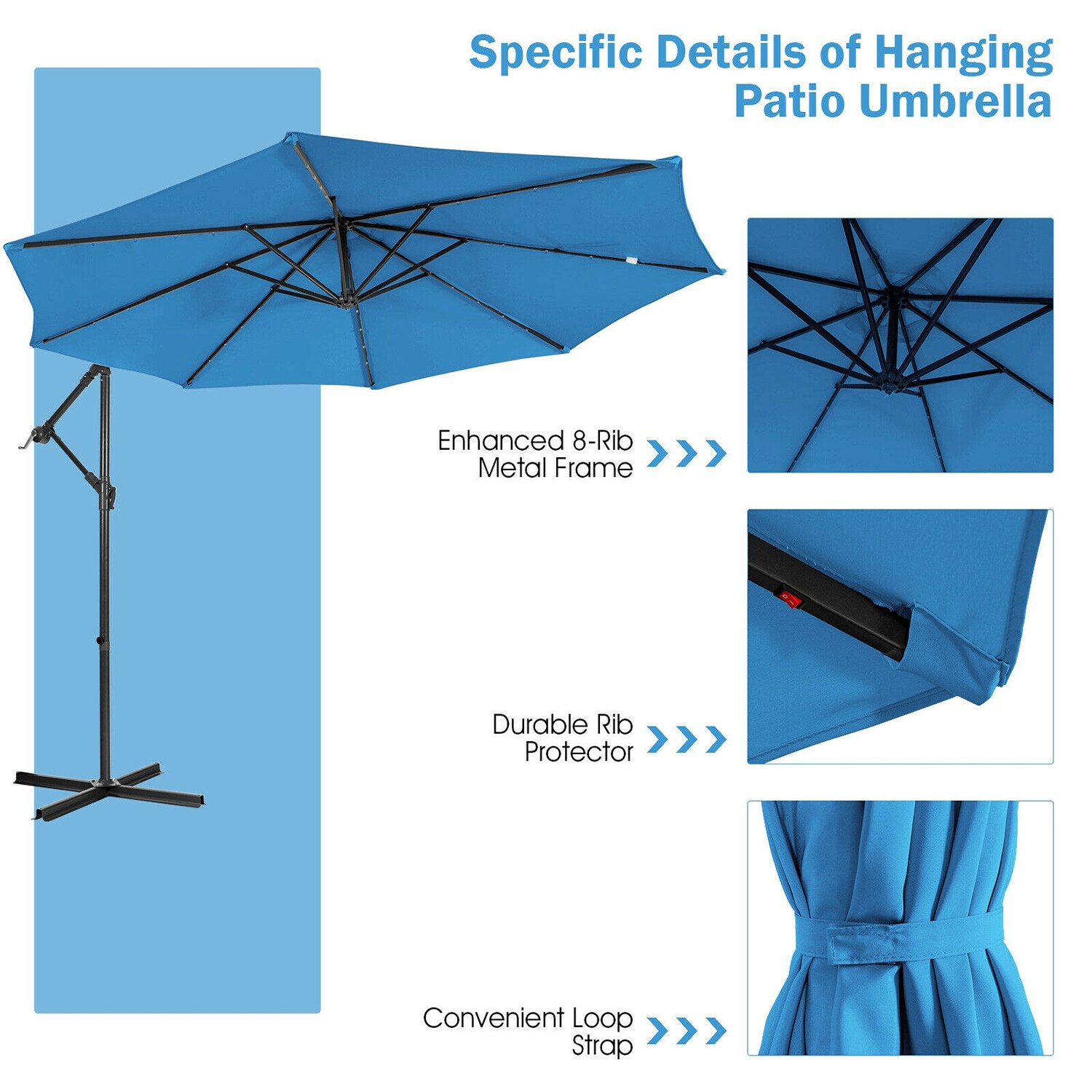 WELLFOR TDG10194LS Umbrellas-2 - View #2