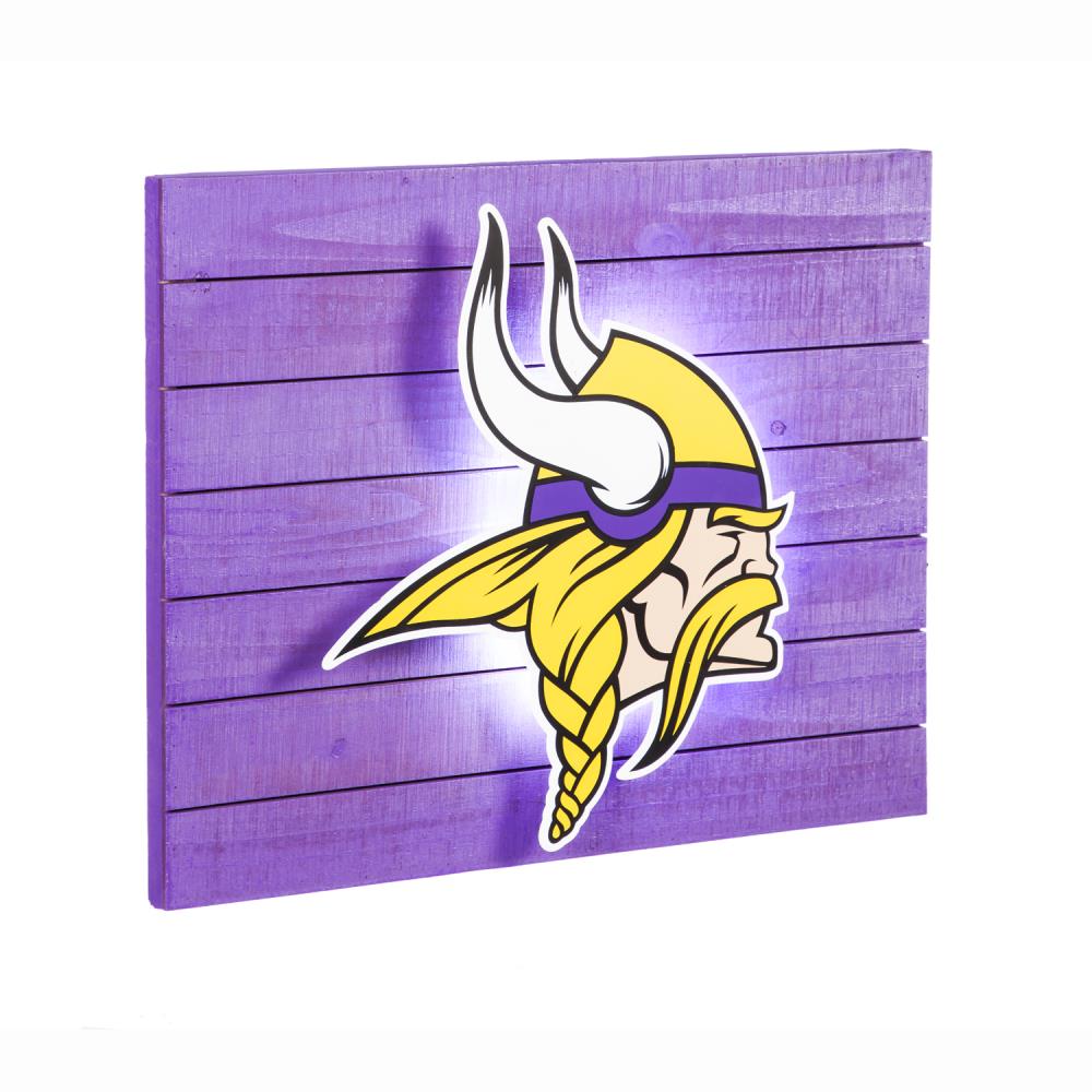 Minnesota Vikings NFL 2pc set of free standing 5x4 inch Wood Signs