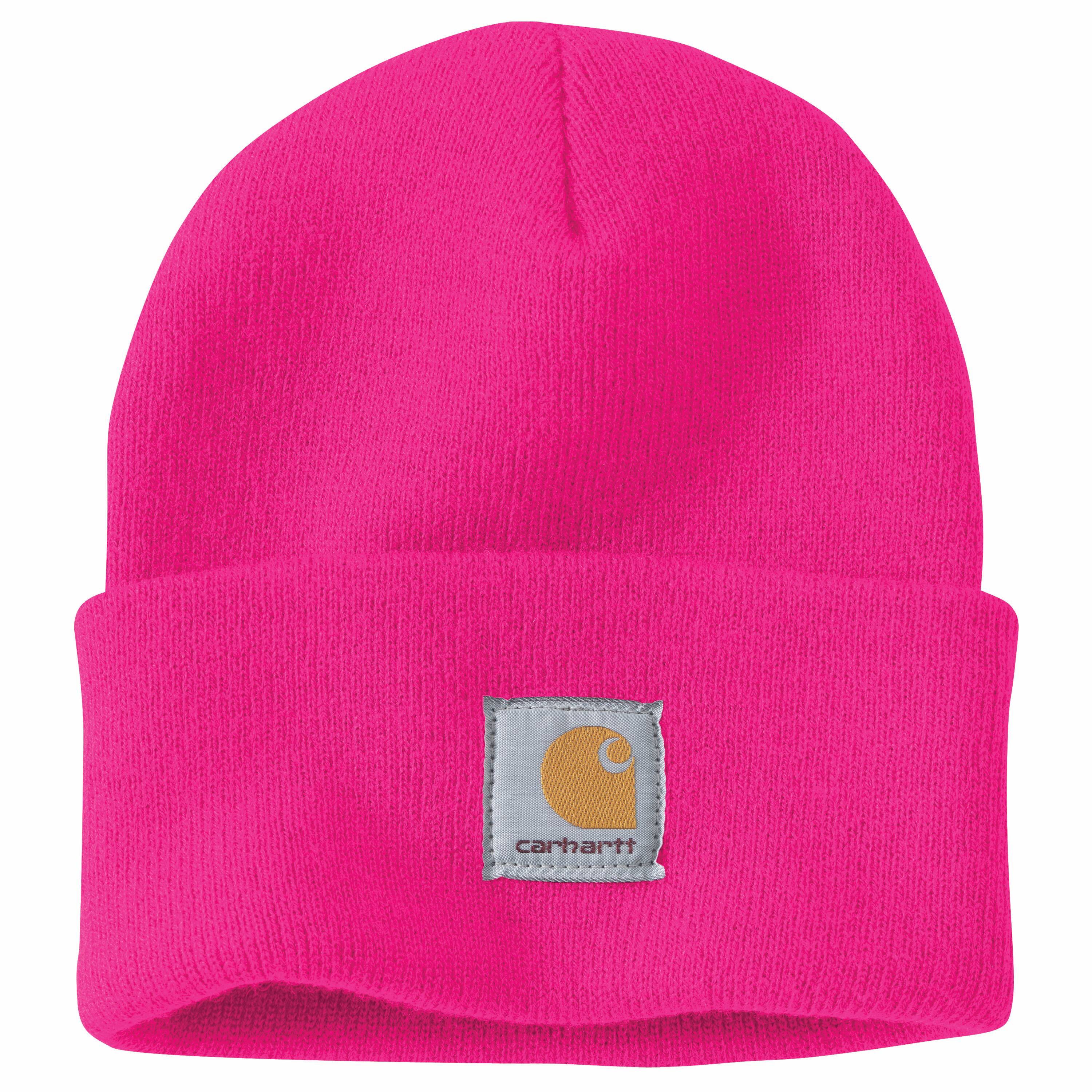 Carhartt Men's Pink Glow Acrylic Knit Hat at Lowes.com
