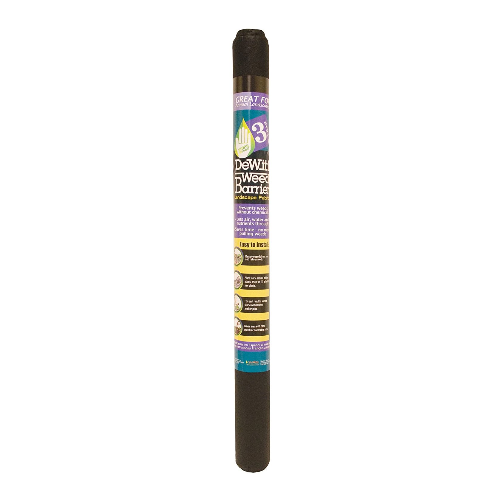 DeWitt 215718 50-Feet x 3-Feet Basic Weed barrier Landscape Fabric