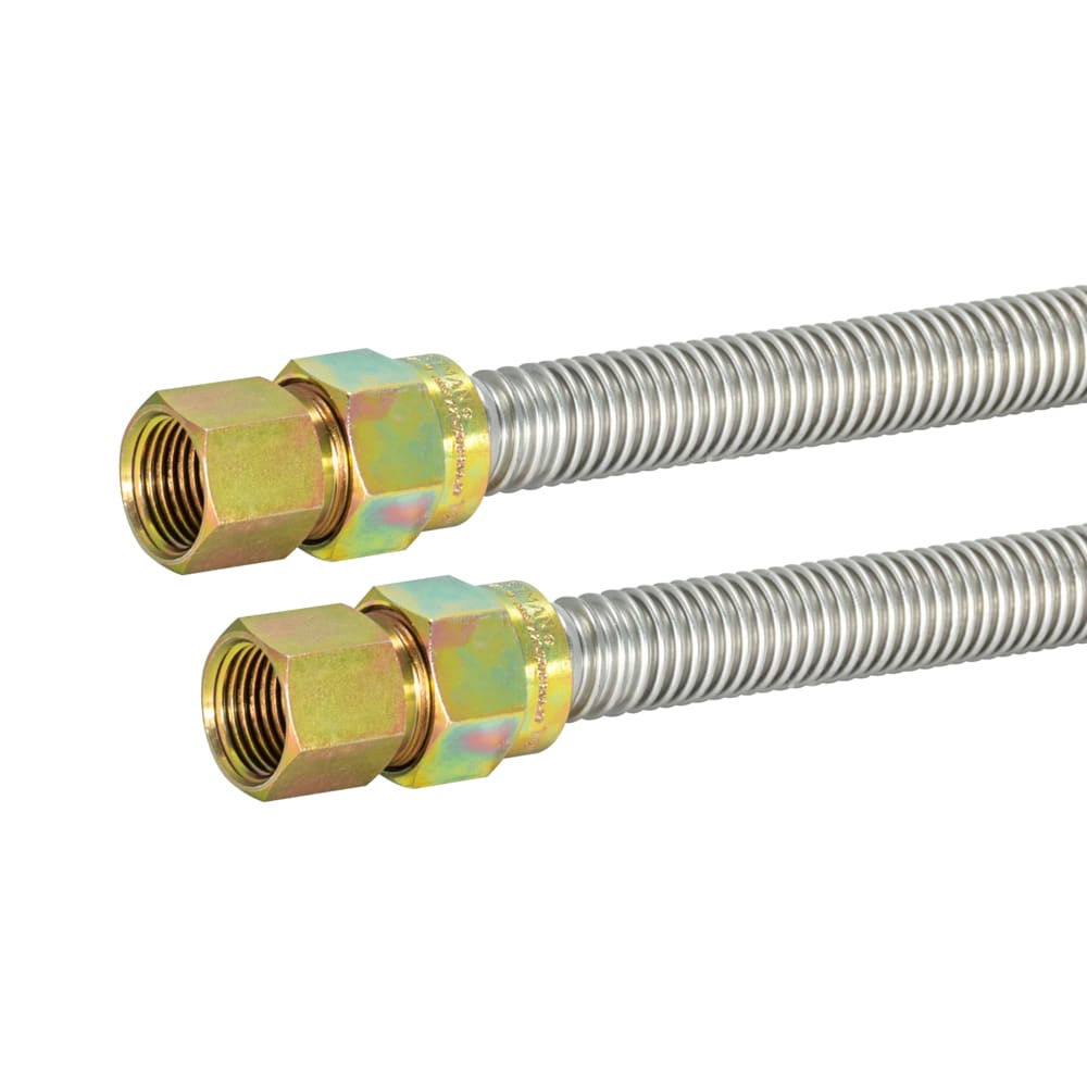 EASTMAN 30SS515148 48-in 1/2 -in FIP Inlet x 1/2 -in FIP Outlet Corrugated stainless steel Gas connector