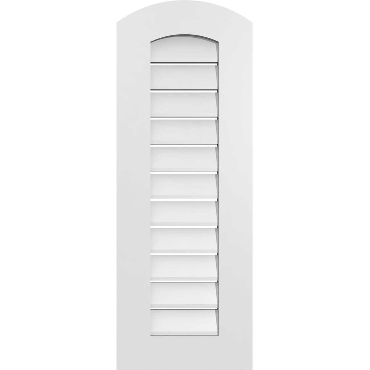 Ekena Millwork GVPAR14X3801SF 14-Inches x 38-Inches Off-white Round top PVC Gable Louver Vent