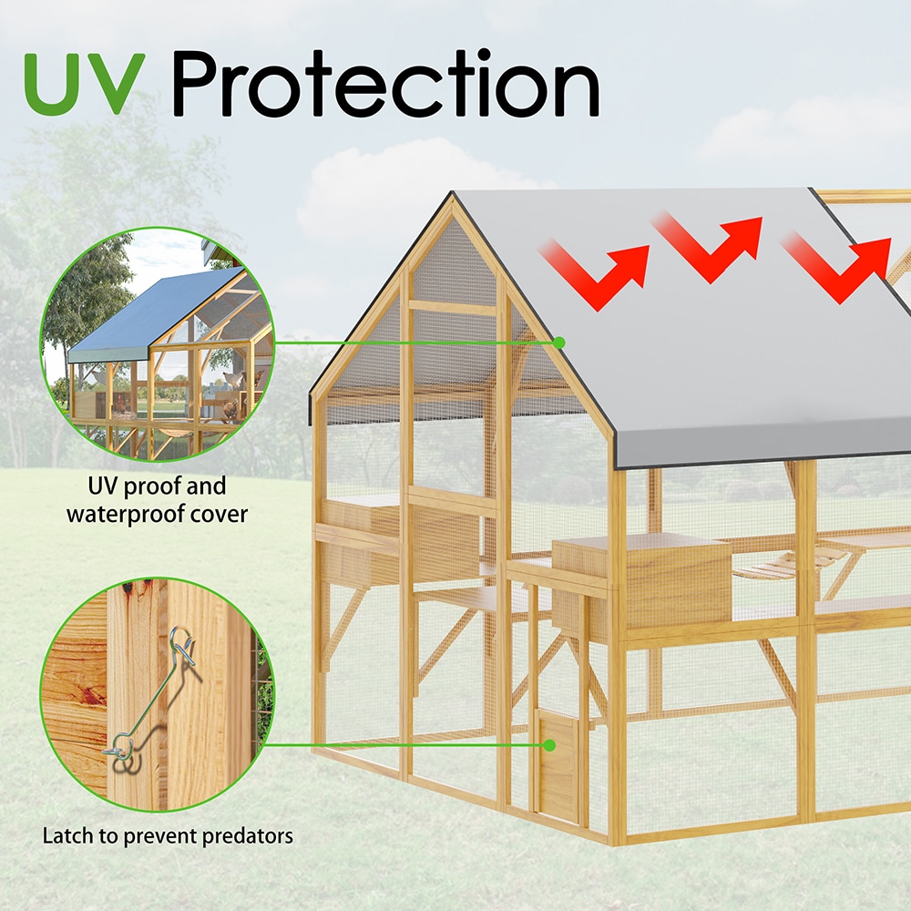 Homsee C-KF150158-09-AB Chicken-Coops-Rabbit-Hutches - View #12