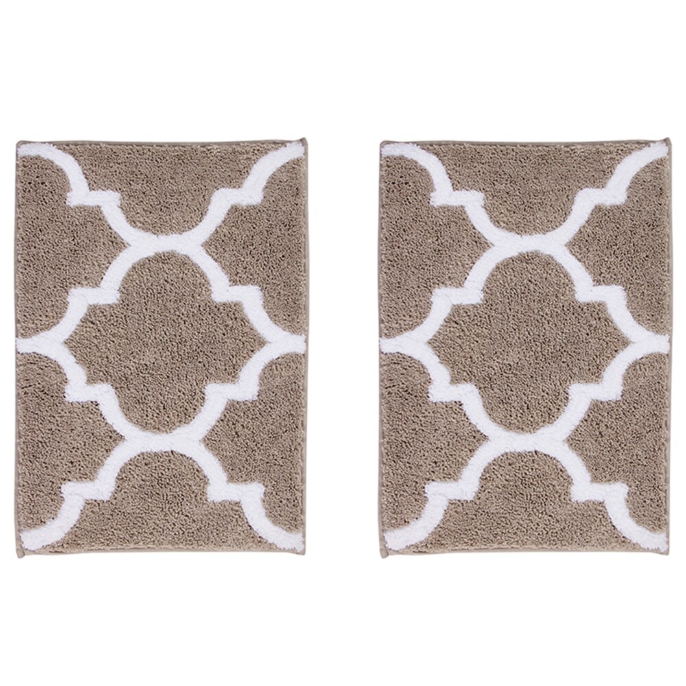 Better Trends BAMA2PC1724BE 24-Inches x 17-Inches Beige Polyester Bath rug