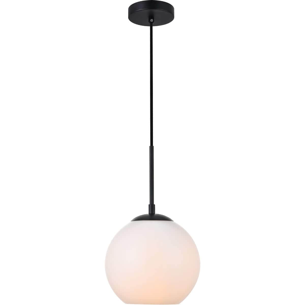 Elegant Lighting Living District LD2207BK Baxter 1 Light 79 inch Black Pendant Ceiling Light