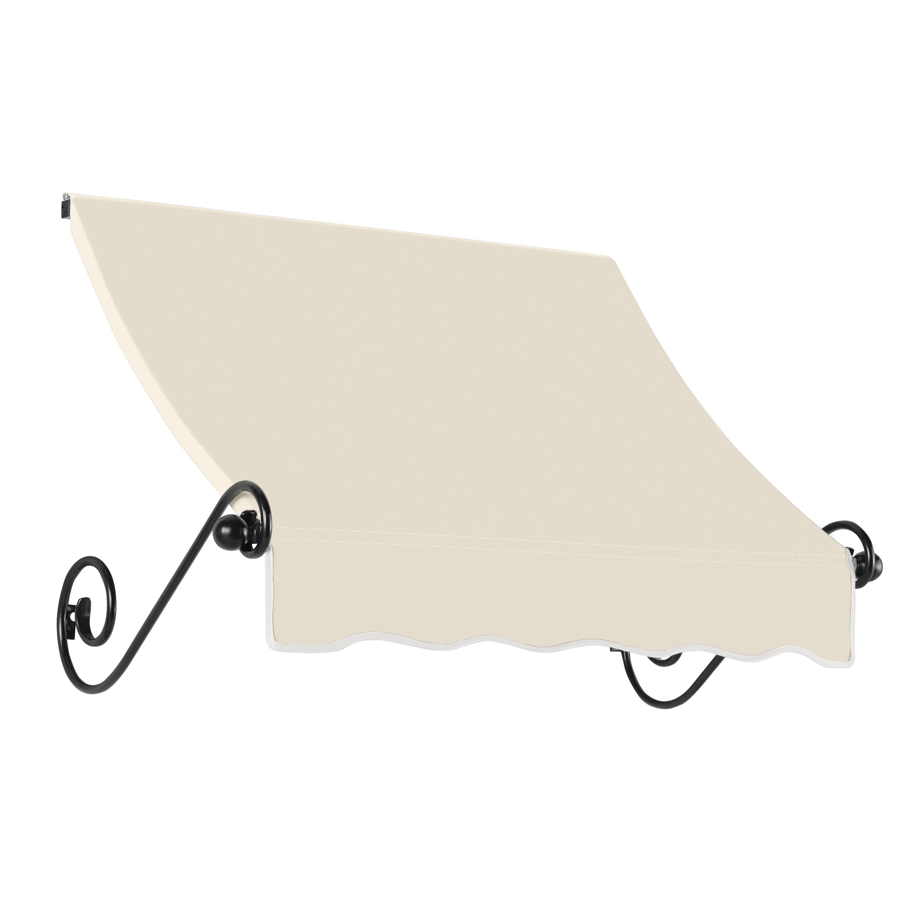 Awntech CH33-L-4L Charleston 52.5-in Wide x 36-in Projection x 36-in Height Fabric Linen Solid Fixed Window/Door Awning