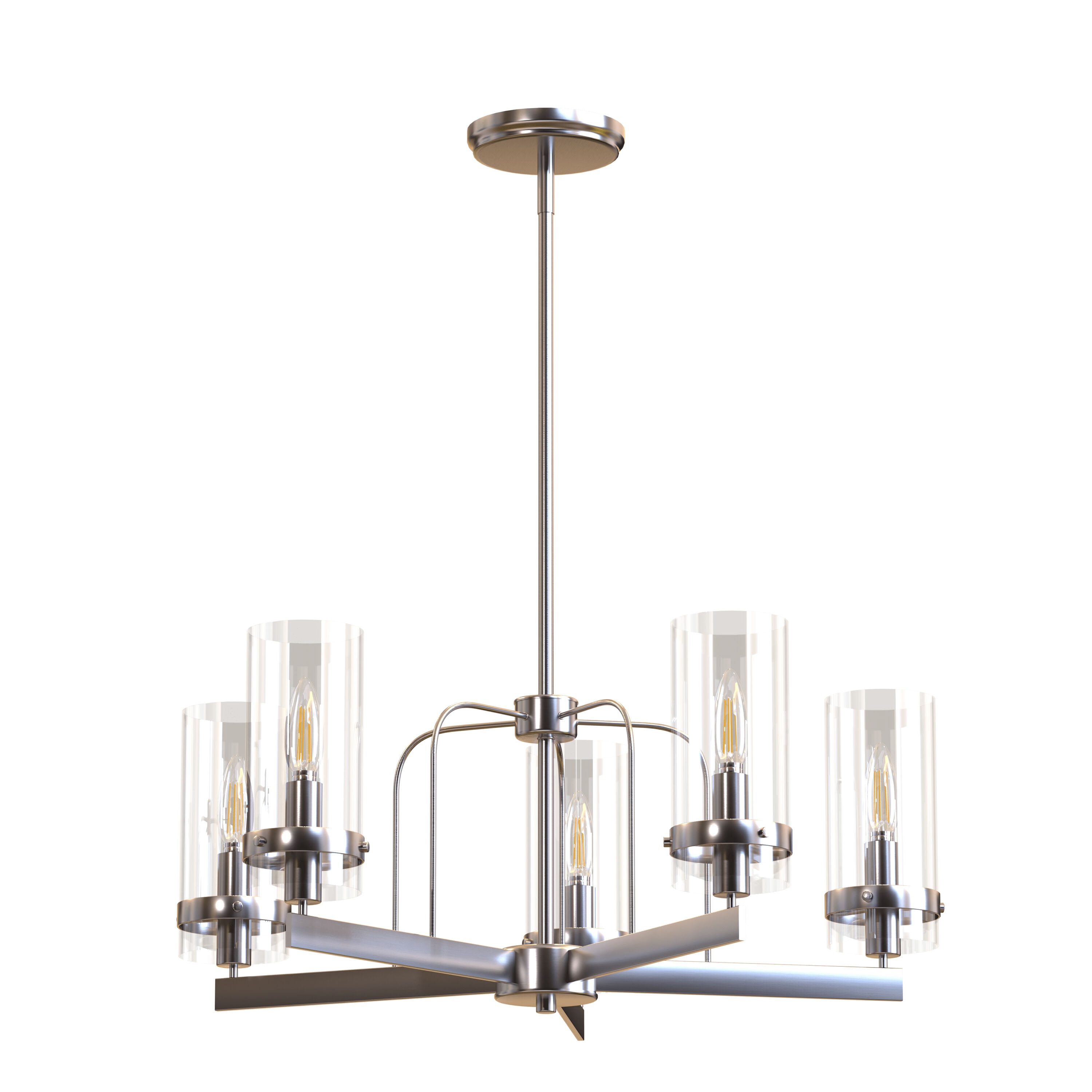 Ambiate LWAL10012C5 5 -Light Gold Modern/contemporary For Use in Bedrooms, Dining Rooms, Foyers, Kitchens, Living Rooms Chandelier