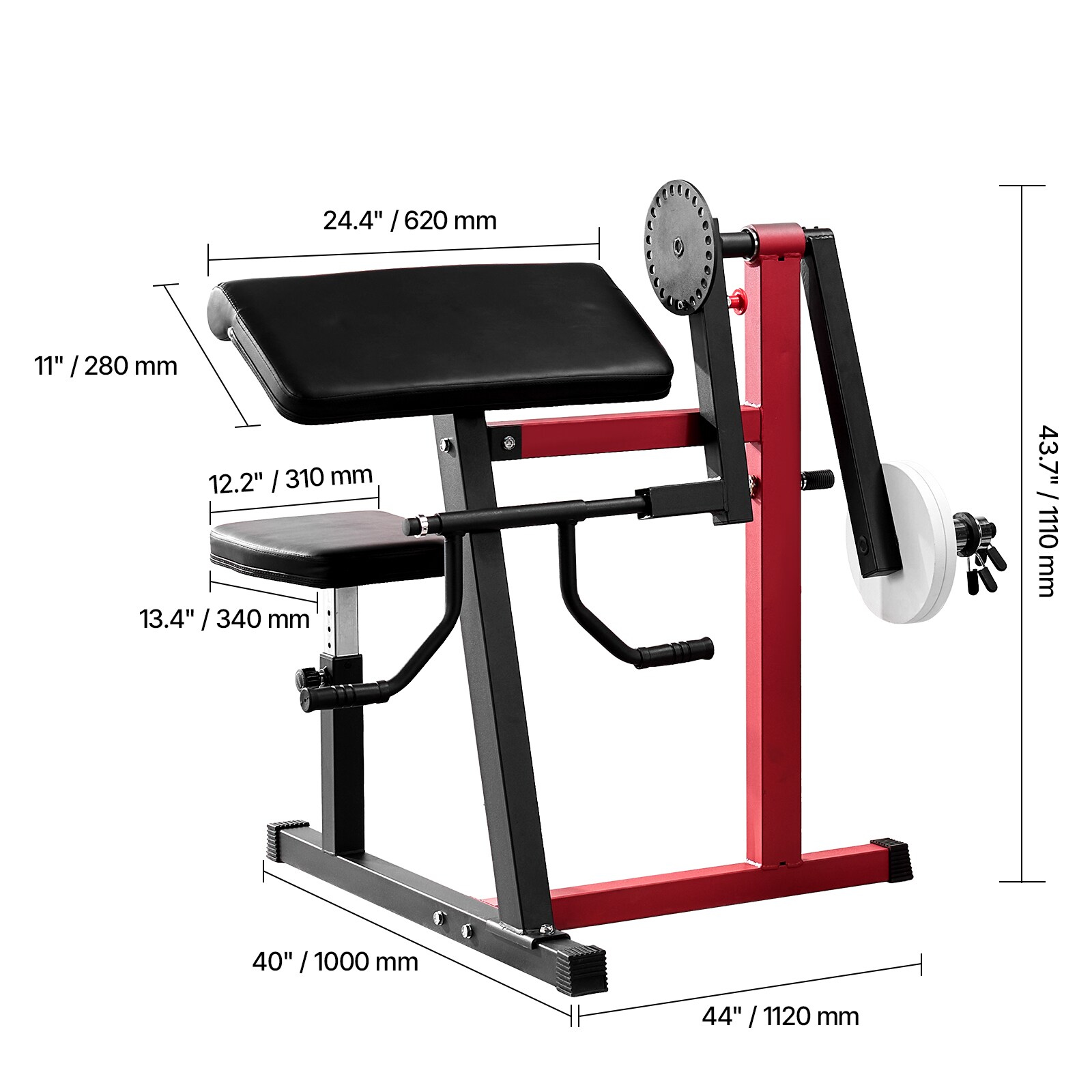 VELMONT INC 2 in 1 Preacher Curl Bench Bicep Curls and Triceps ...