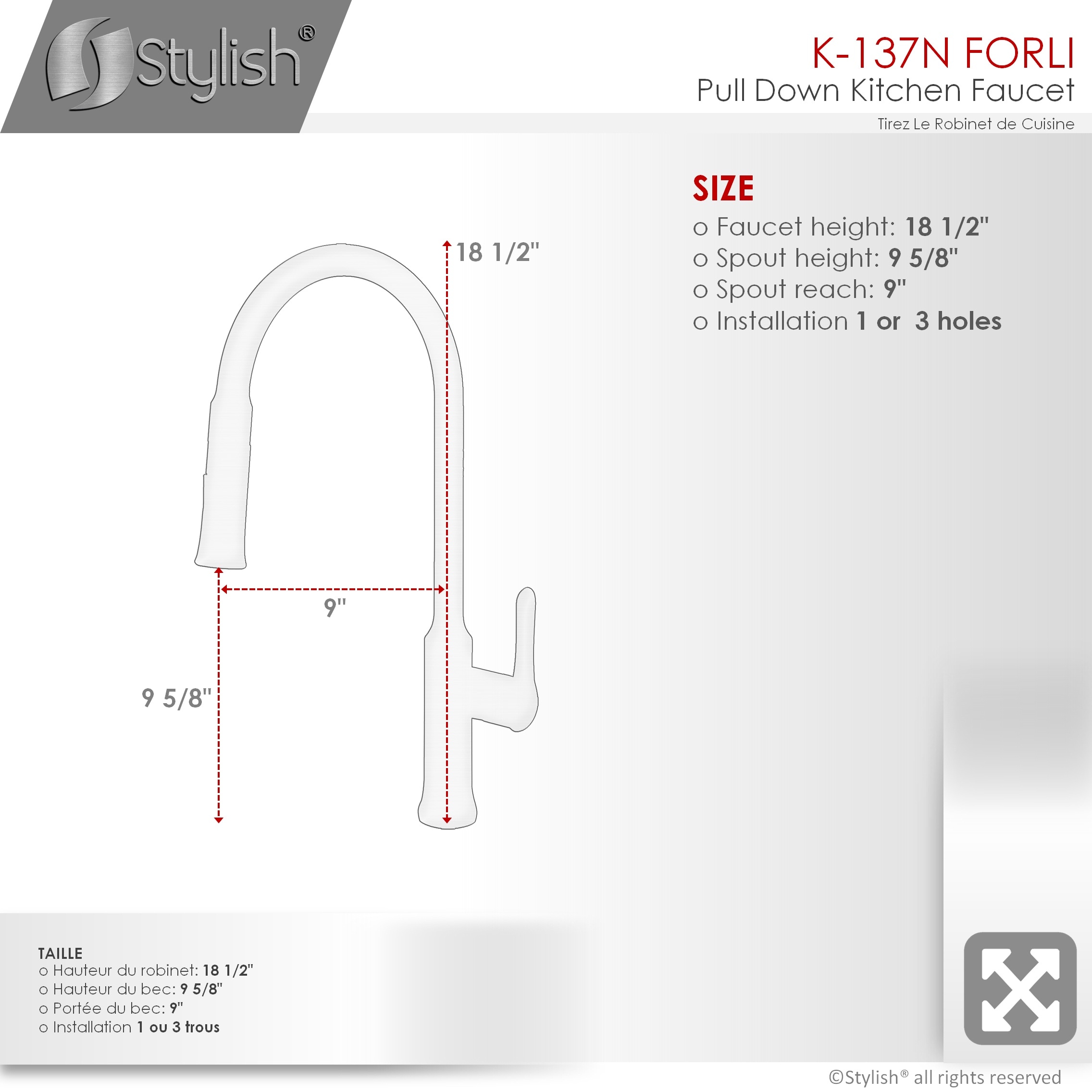 Stylish K-137N Kitchen-Faucets - View #10