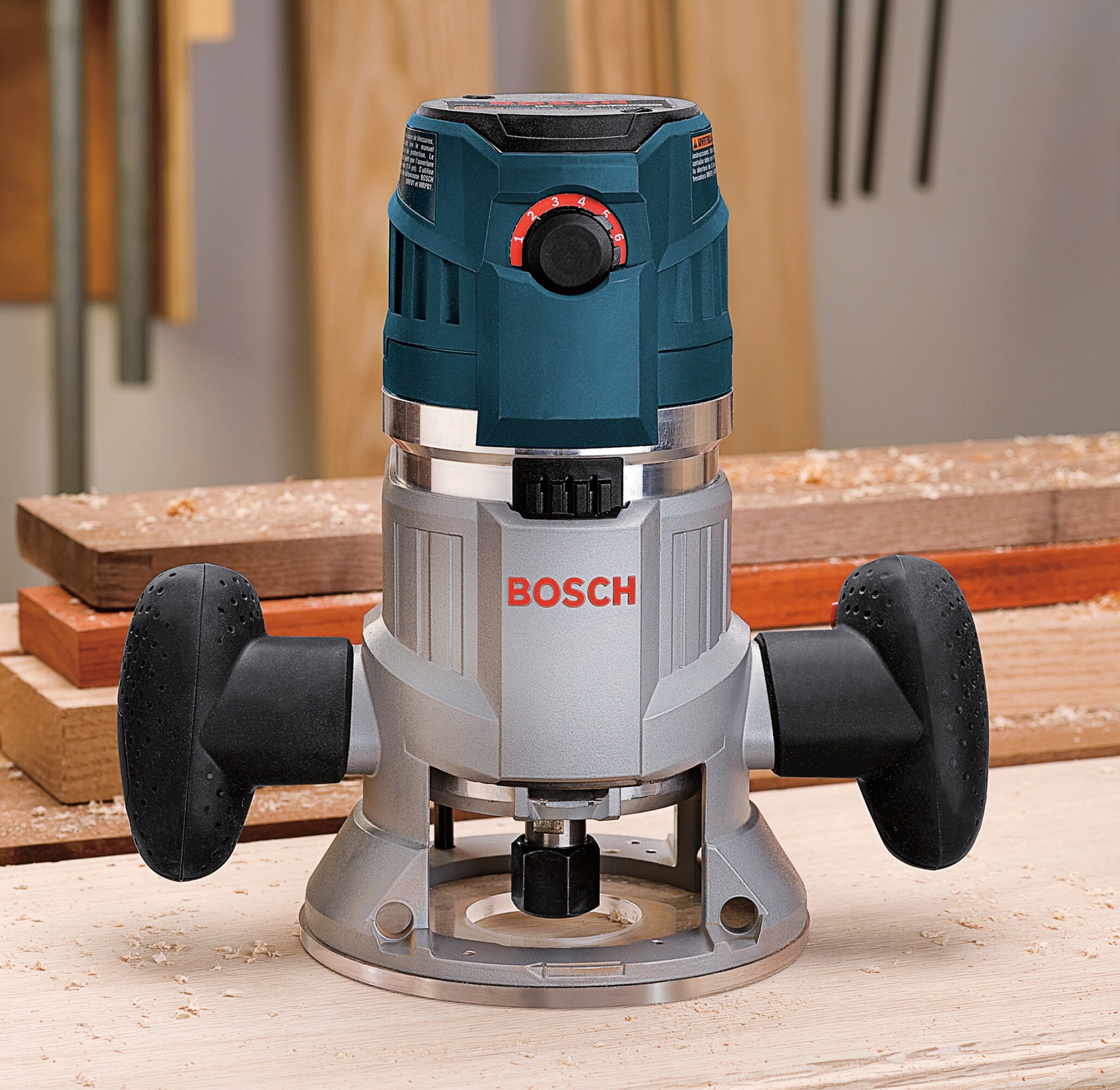 Bosch MRF23EVS 1/4-in and 1/2-in 2.29-HP Variable Speed Fixed Corded Router (Tool Only) - 3
