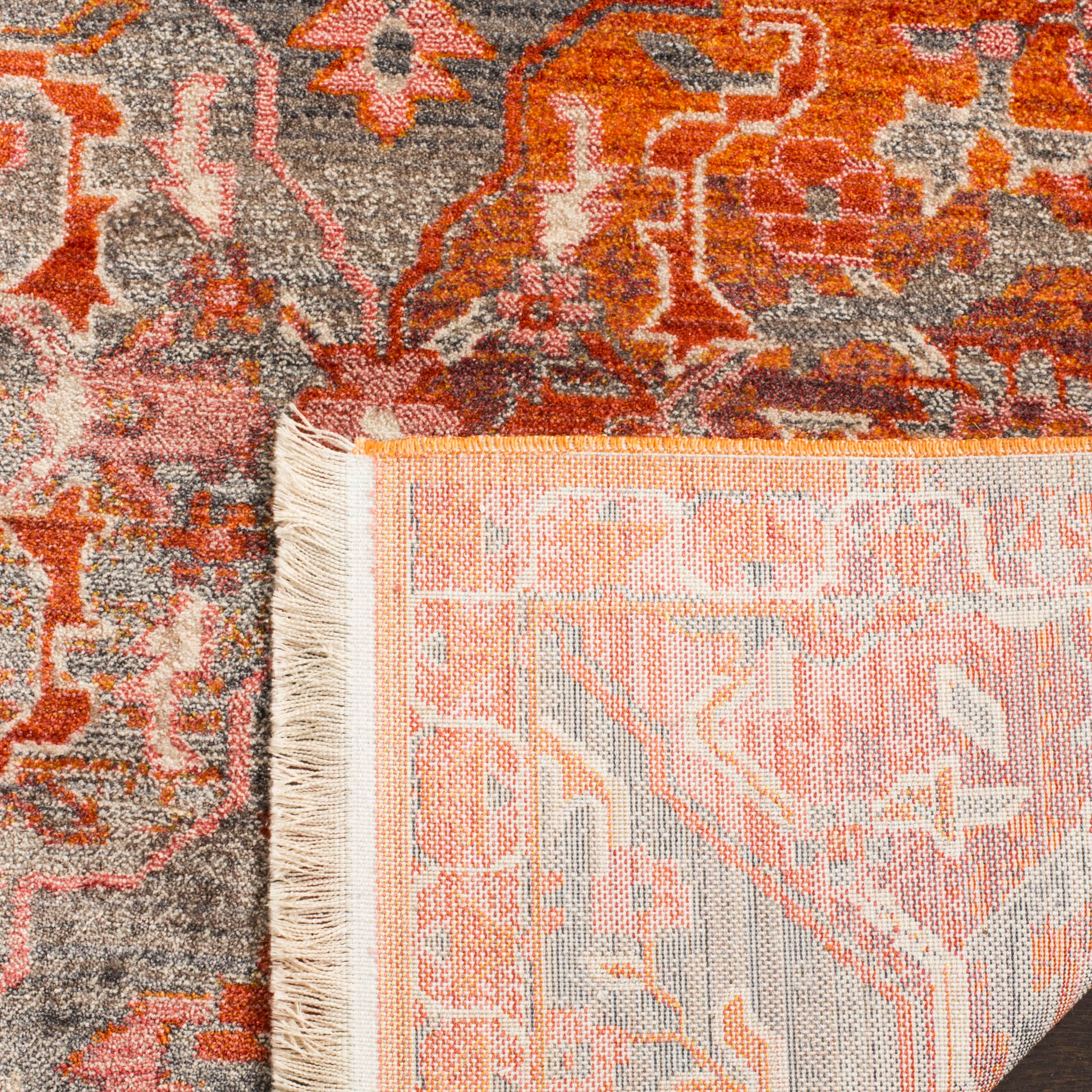 Reversible Hand-Knotted Blue Synthetic 5' x 7' Area Rug