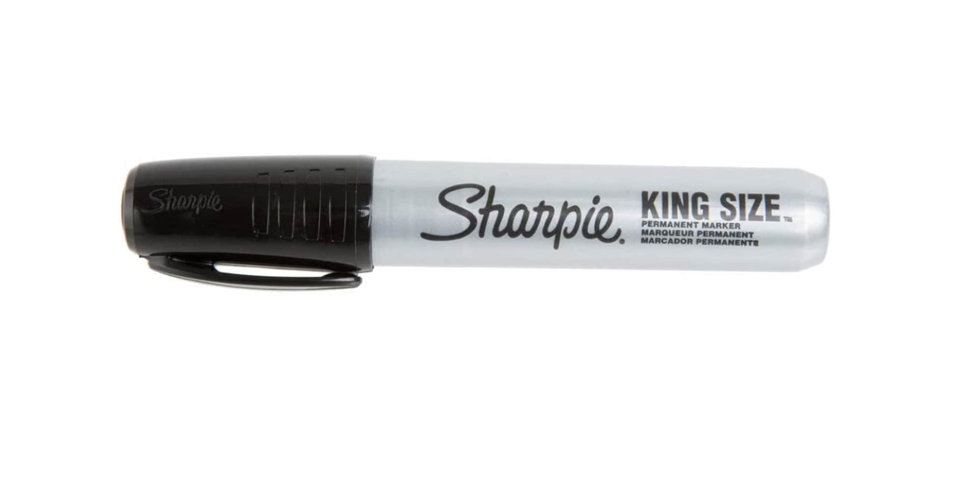 4~Sharpie KING SIZE Black Chisel Tip PERMANENT MARKER Water/Fade Resistant  15101