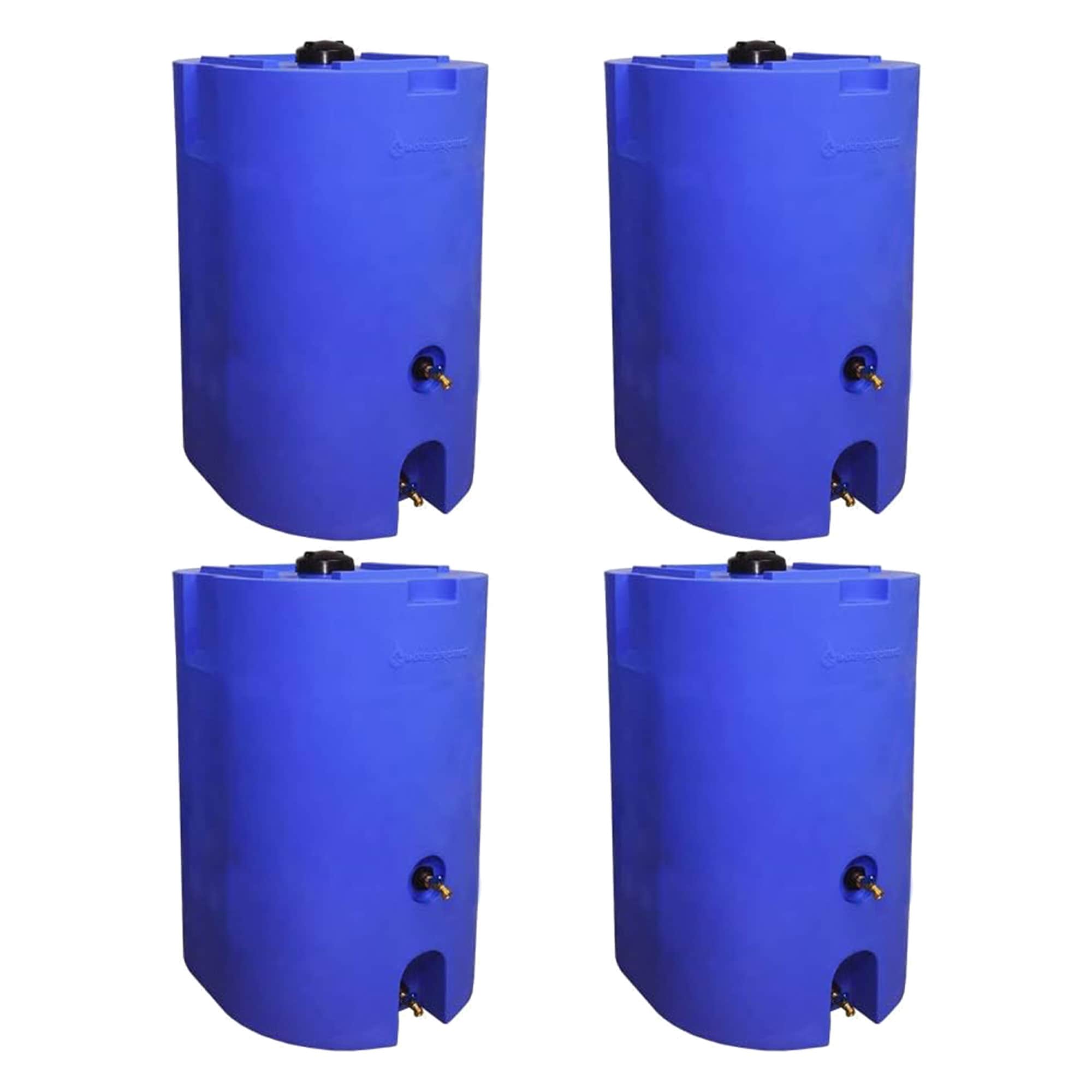 WaterPrepared 404187 160-Gallon Blue Round Polyethylene Truck Transfer tank