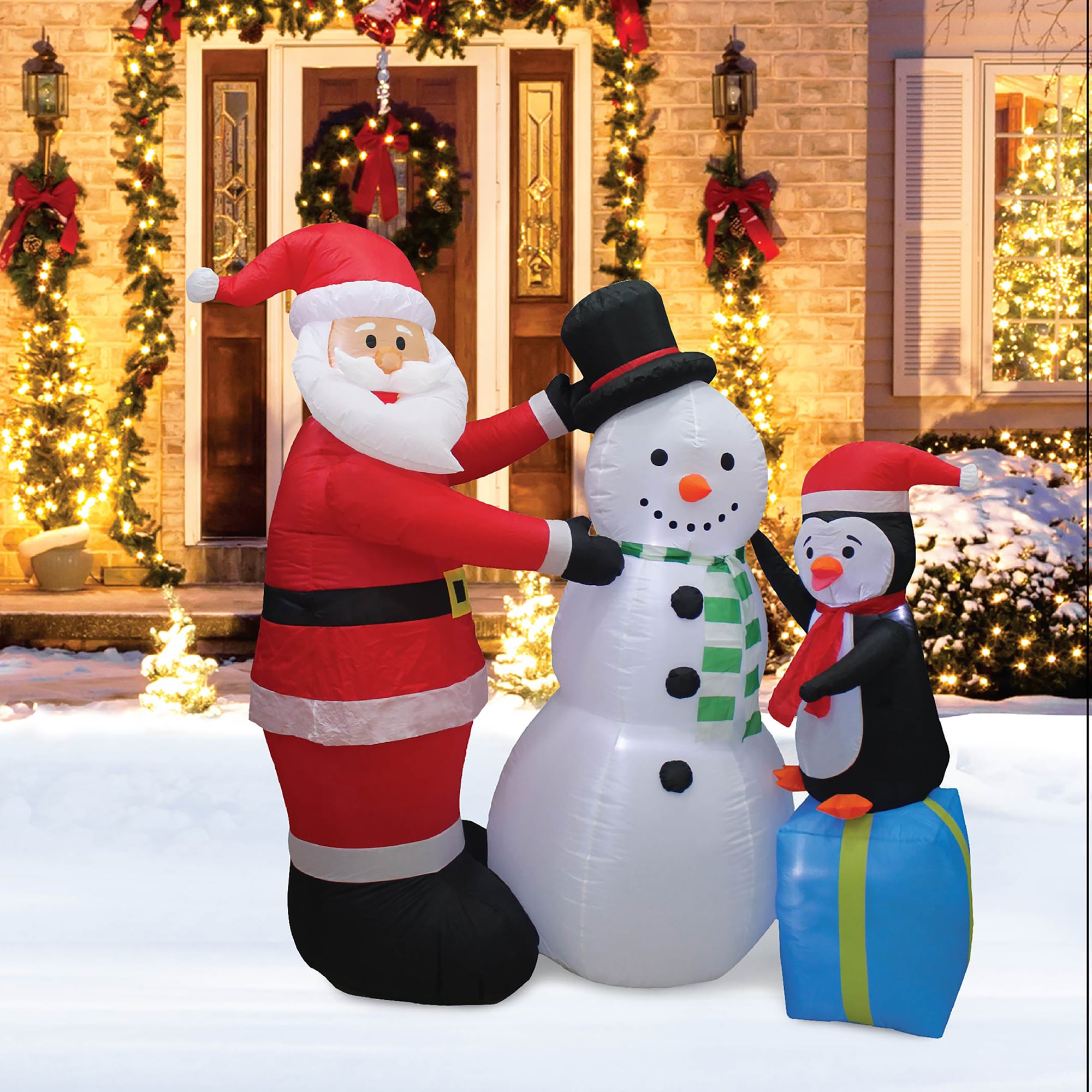 A Holiday Company 6-ft Lighted Snowman Christmas Inflatable 192651 at ...