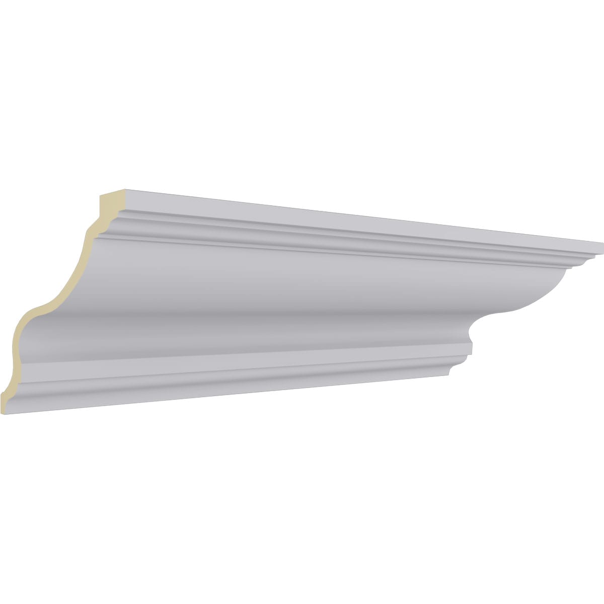Ekena Millwork 13-3/4 in. x 9-7/8 in. x 94-1/2 in. Polyurethane Marseille Crown Moulding