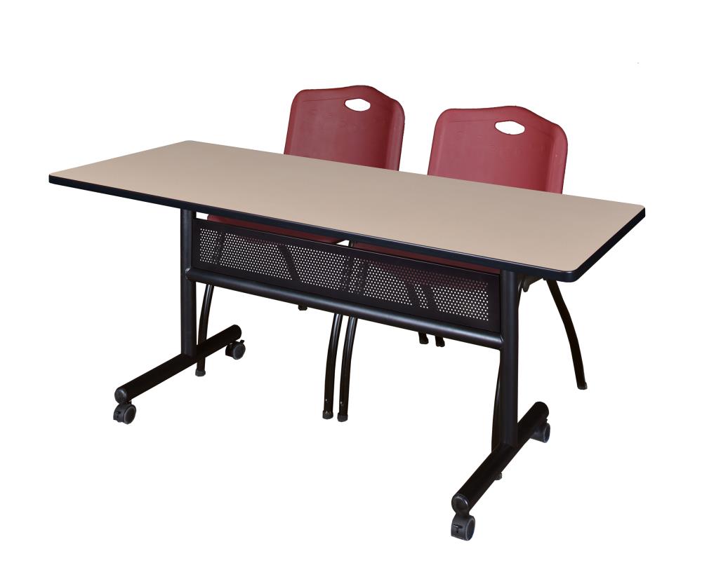 Regency MKFTM6024BE47BY Training Off-white 4-Person Training Table (60-in W x 29-in H)