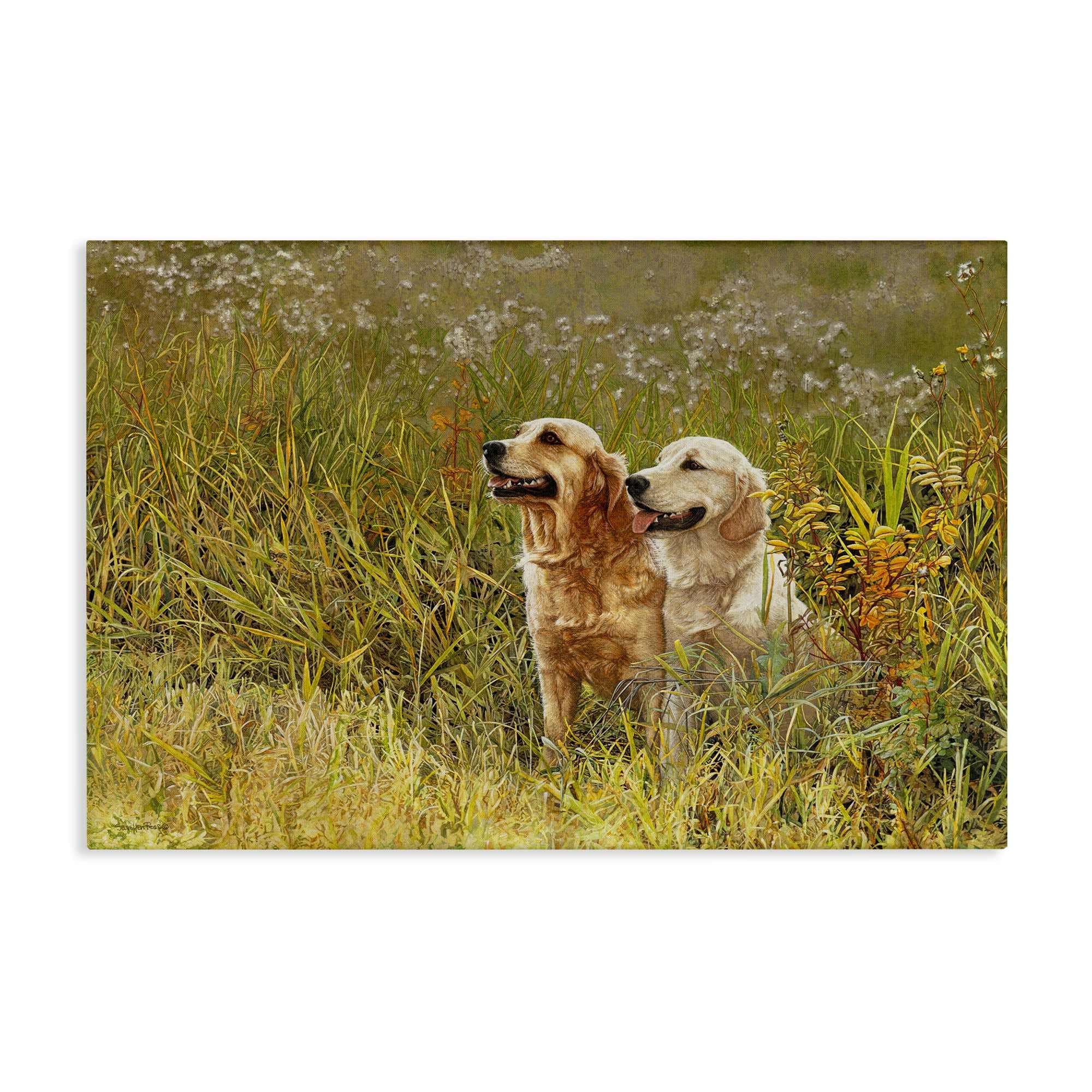 Stupell Industries BT-253-CN-20X30 Happy Dogs Field Day Canvas Wall Art By Sueellen Ross 30 x 20
