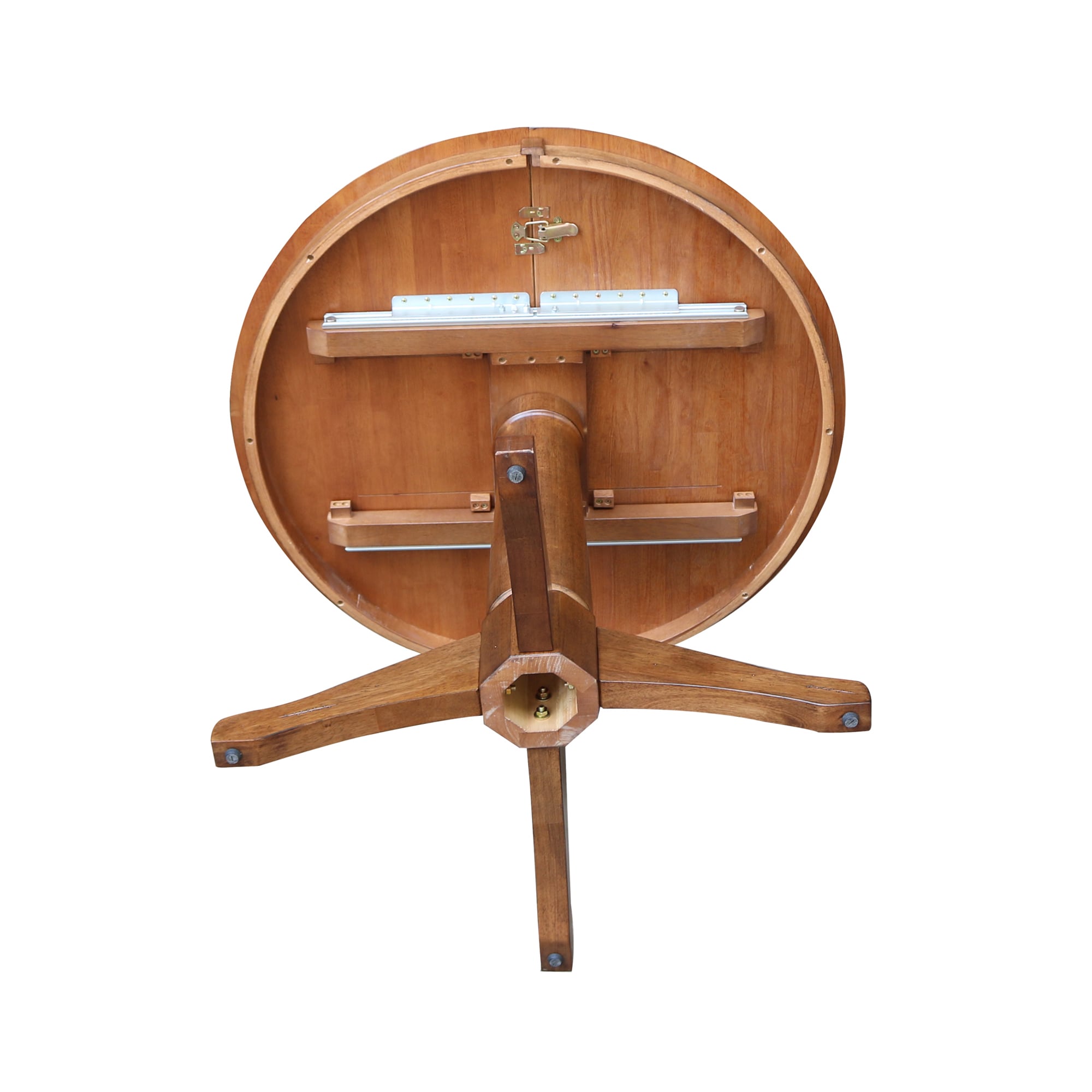 Eco-Friendly Distressed Oak Round Extendable Counter Table