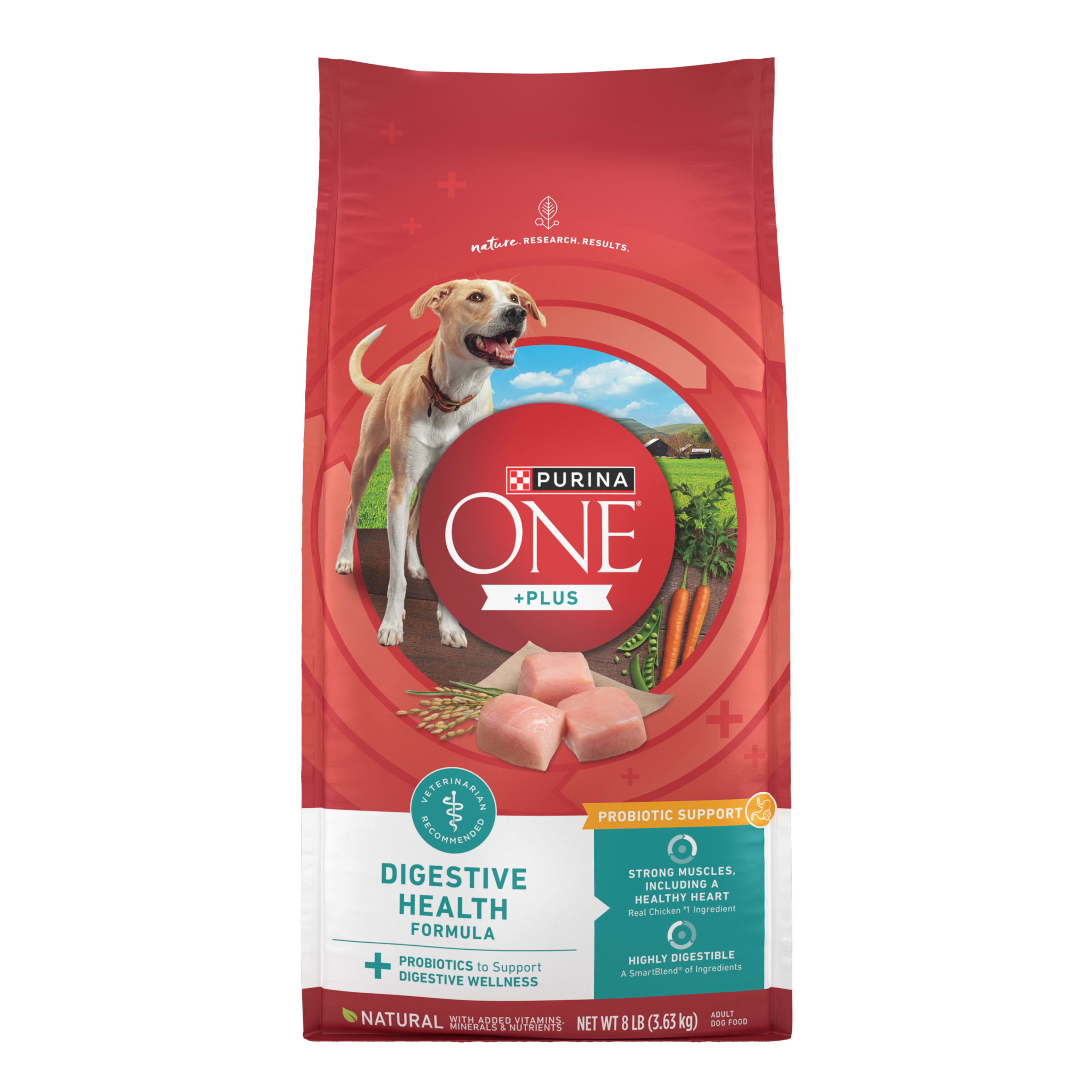 Nestle Purina Purina One +Plus Dry Dog Food Adult Real Chicken 8