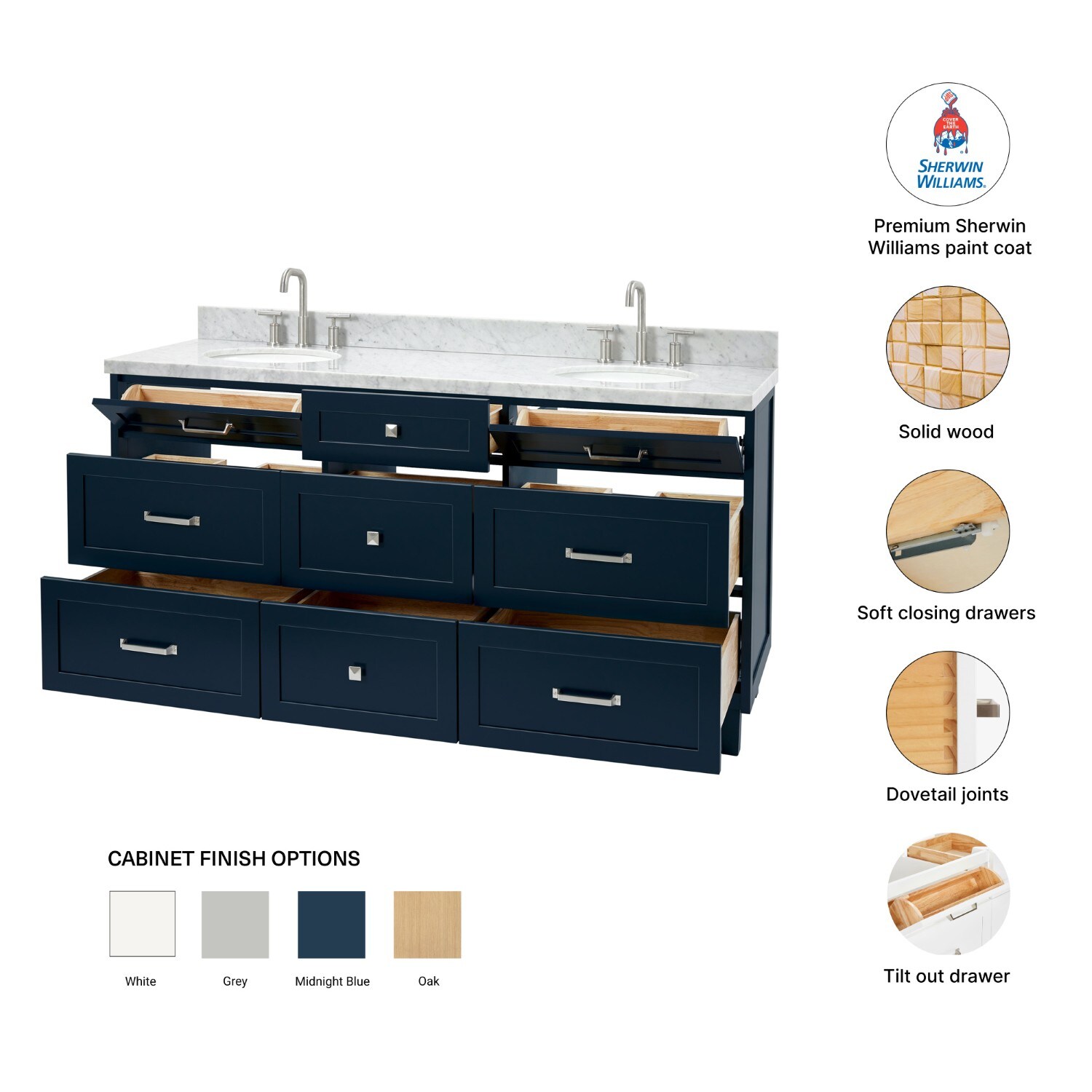 ARIEL B67DCWRVOMNB Bath-Vanity-Combo - View #5