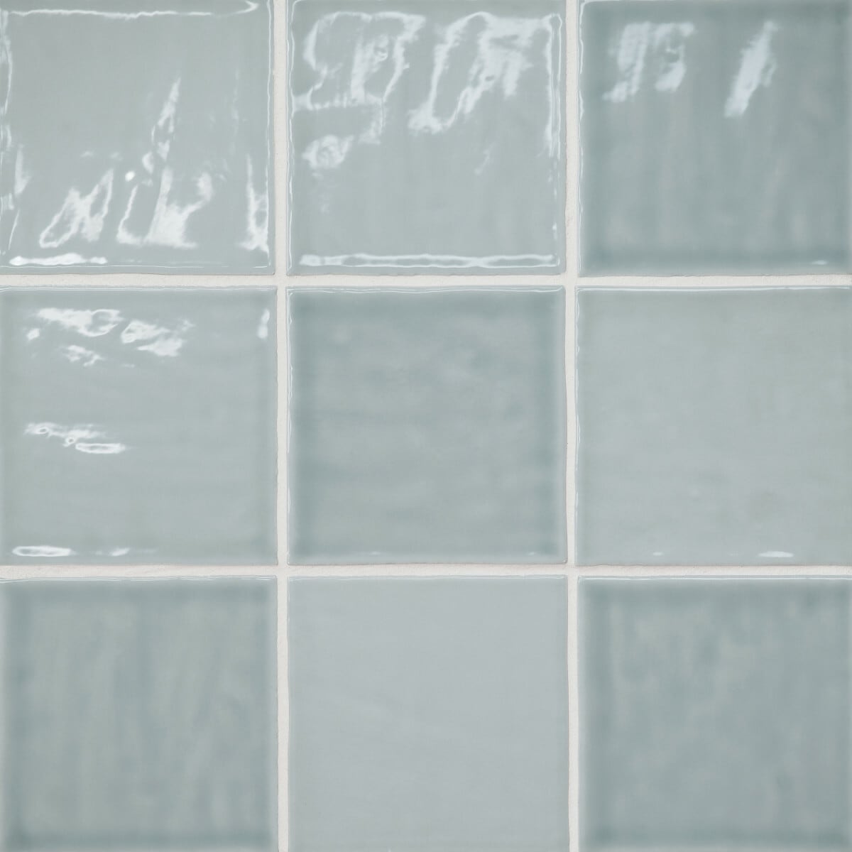 Bedrosians Marin Misty Blue (Light Blue) 4-in x 4-in Glossy Ceramic Subway Wall Tile (5.49-sq. ft/ Carton)