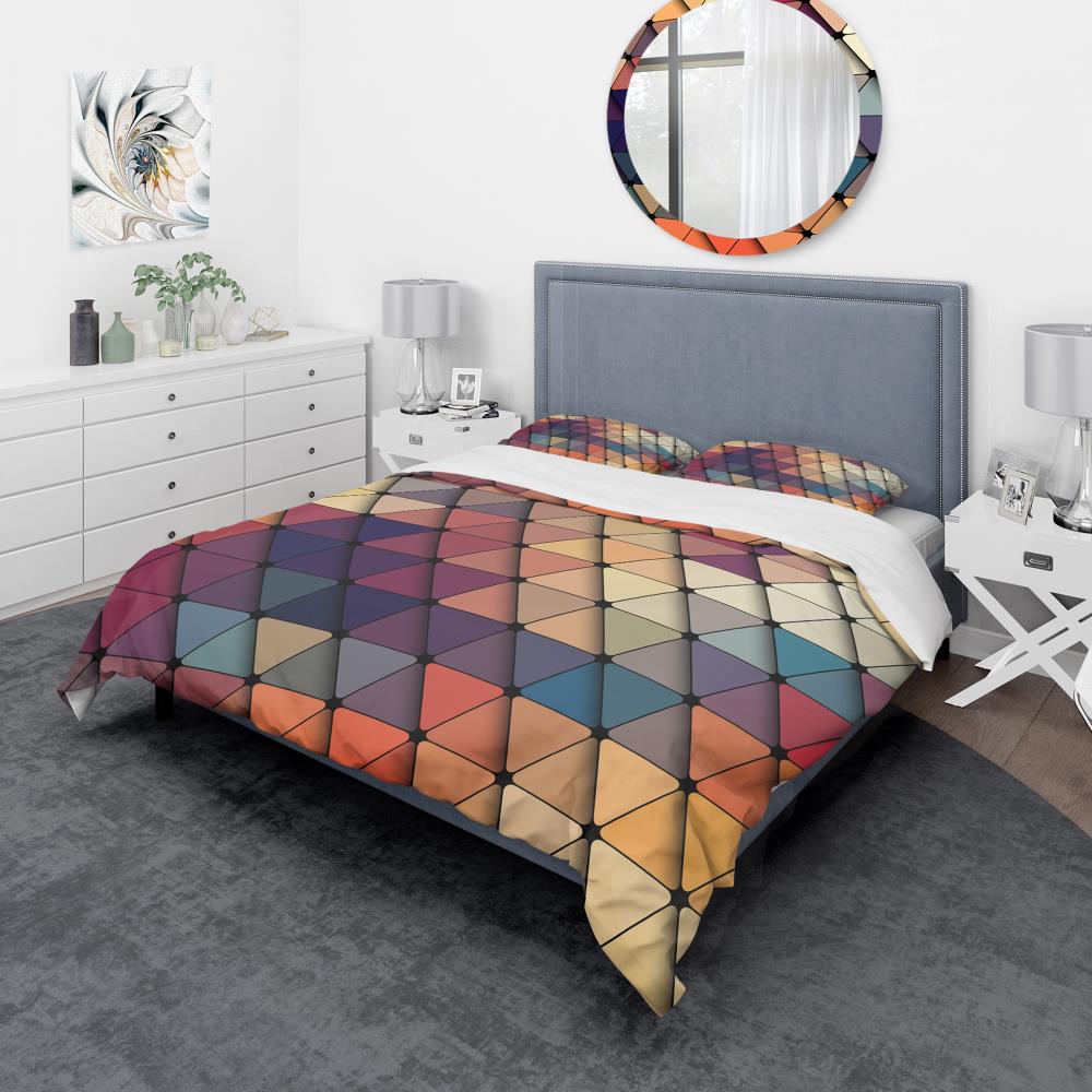 Designart BED19113-T 3 -Piece Blue Twin Duvet cover Set