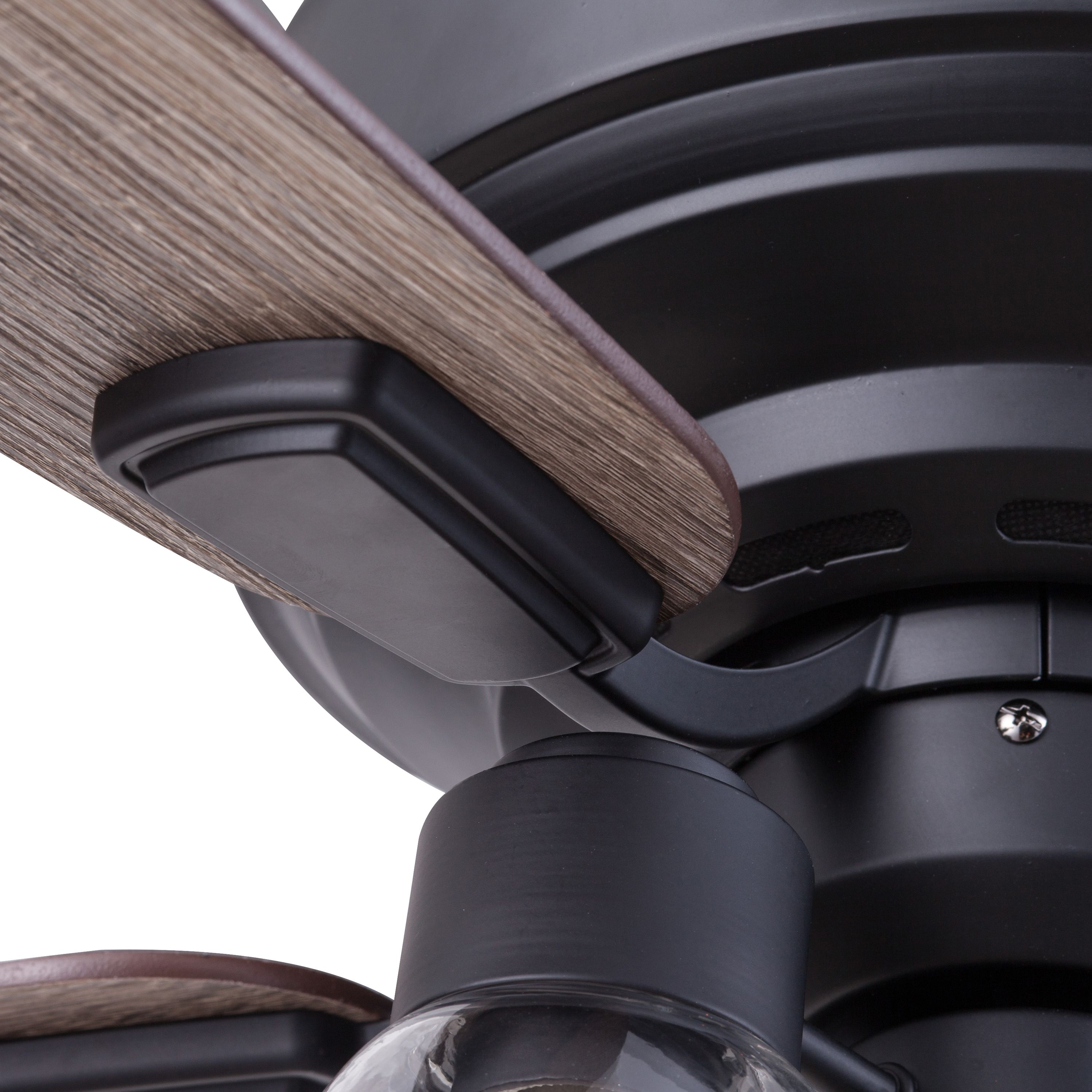 Magonia 52-Inch Matte Black and Pine Ceiling Fan with Light