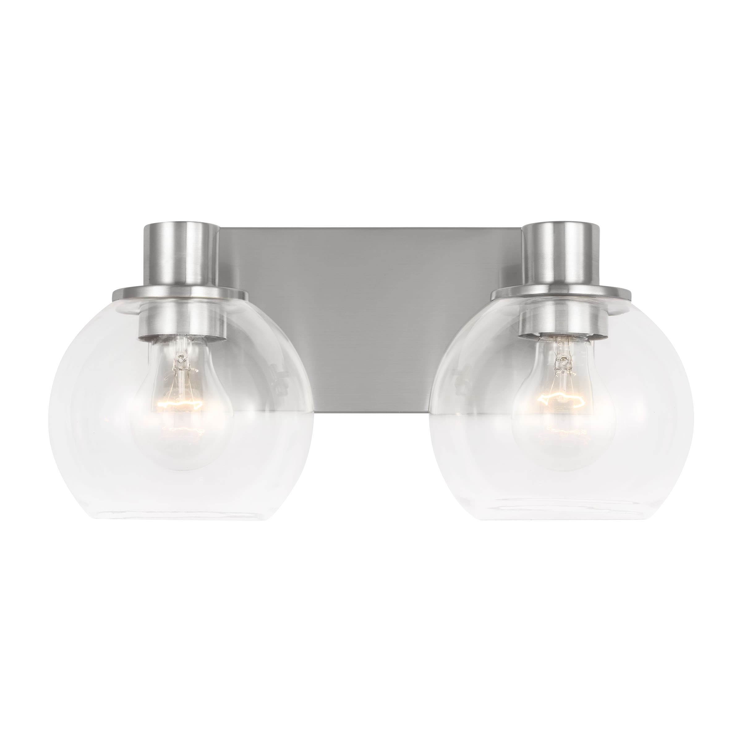 Generation Lighting GLV1122BS Rito 14.5-in 2 -Light Brushed Nickel Modern/contemporary Vanity light