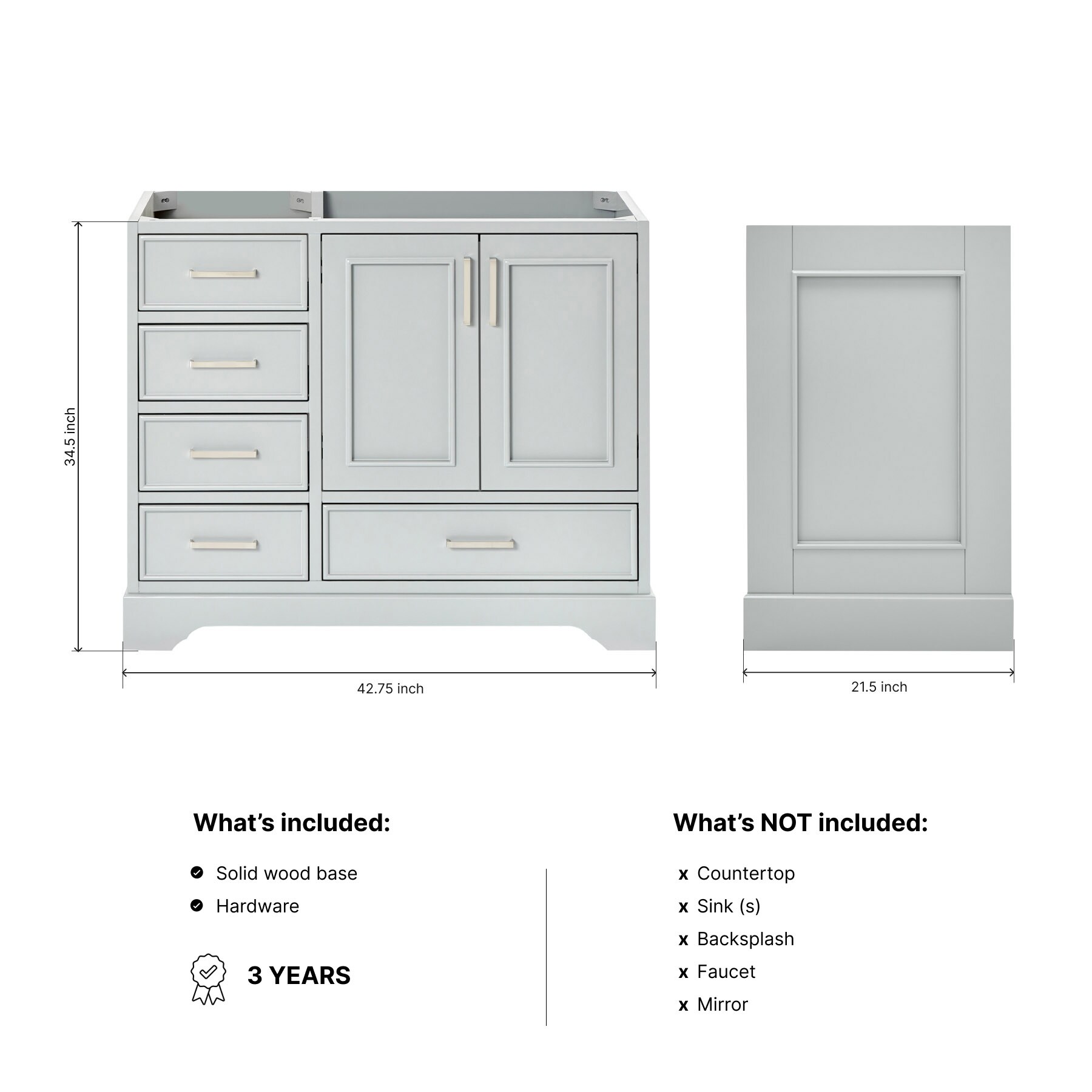 ARIEL M042S-R-BC-GRY vanities - View #4