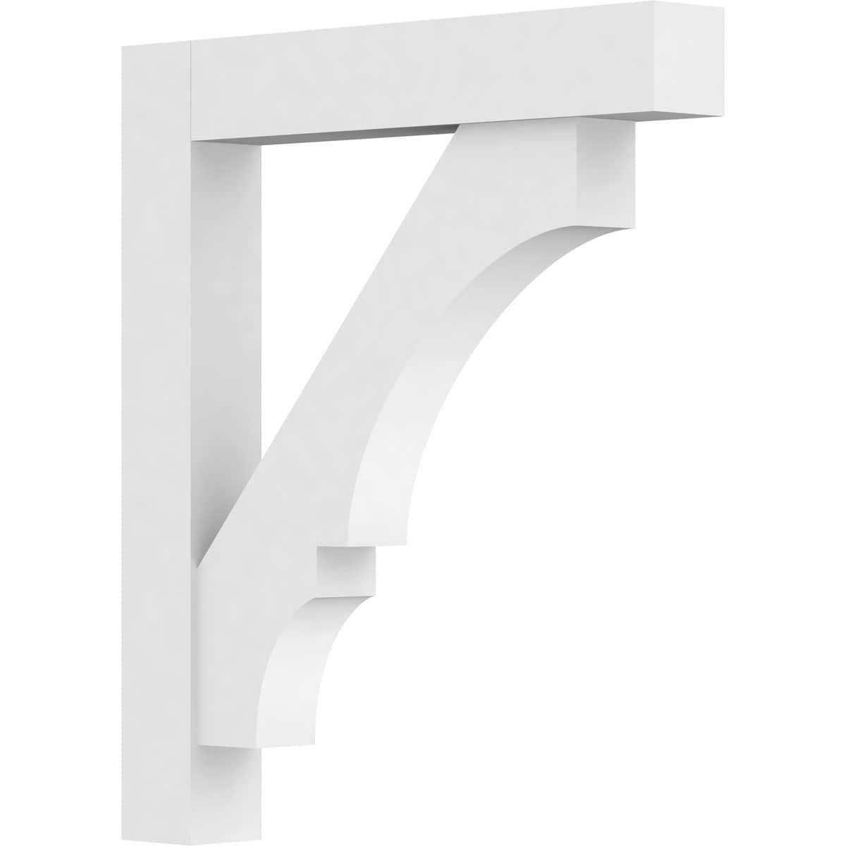 Ekena Millwork BKTP03X24X24BOA05 Standard Balboa 3-in x 24-in x 24-in White PVC Standard bracket