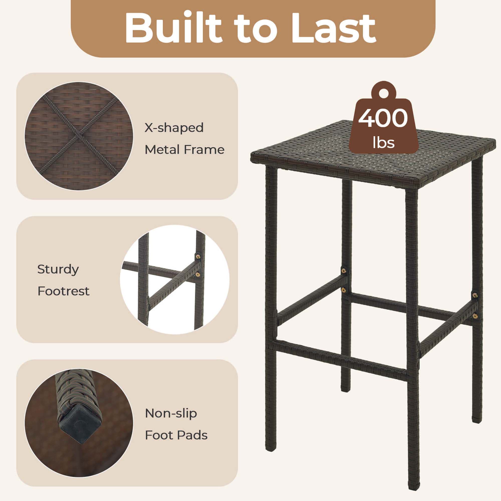 Costway HCST02157 stools - View #3