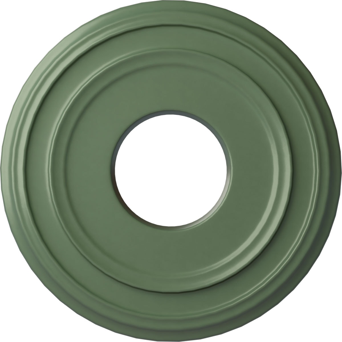 Ekena Millwork CM12CLAGF Classic 12.375-in W x 12.375-in L Painted Athenian Green Polyurethane Whole Ceiling Medallion