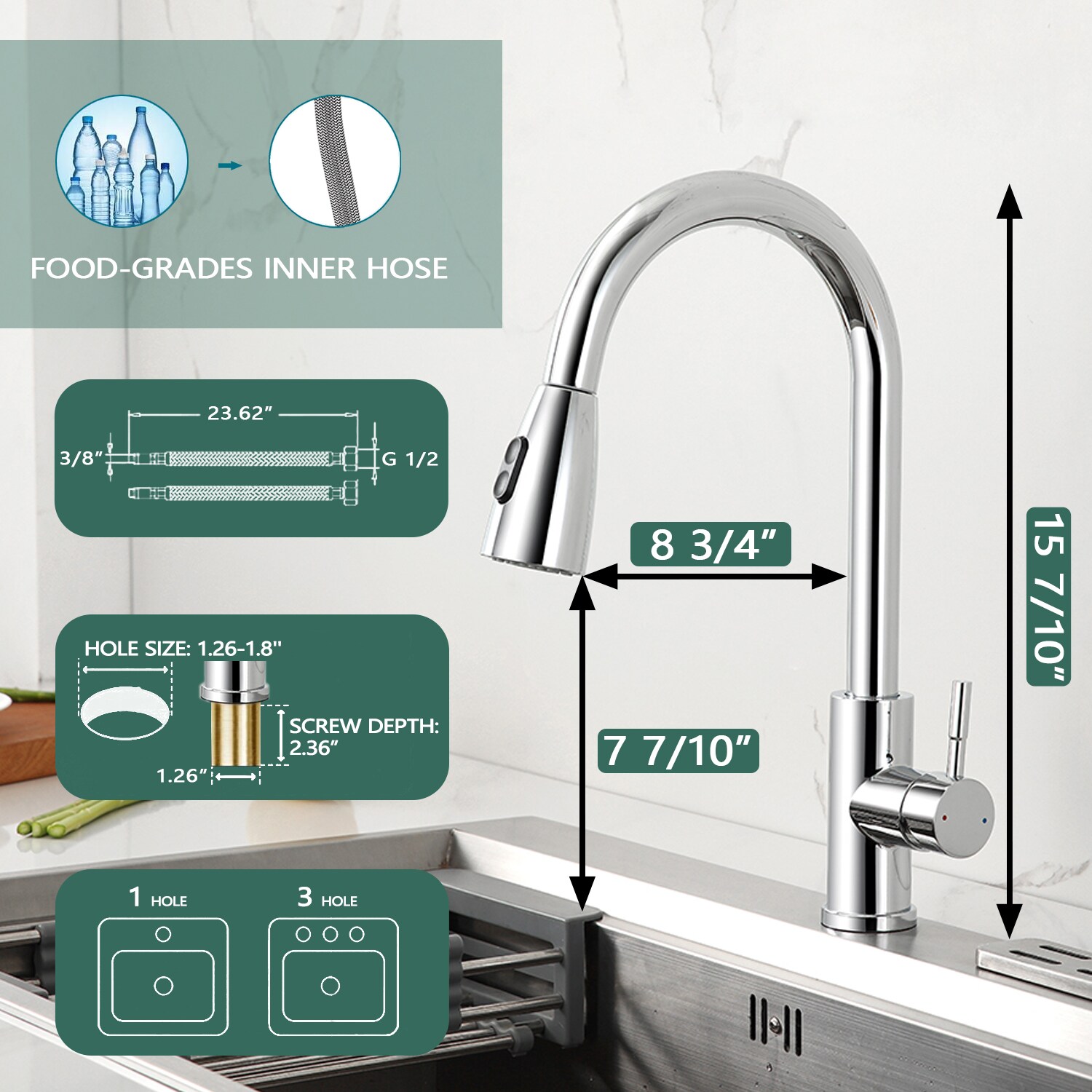 Maincraft 028HK80CH Kitchen-Faucets - View #9