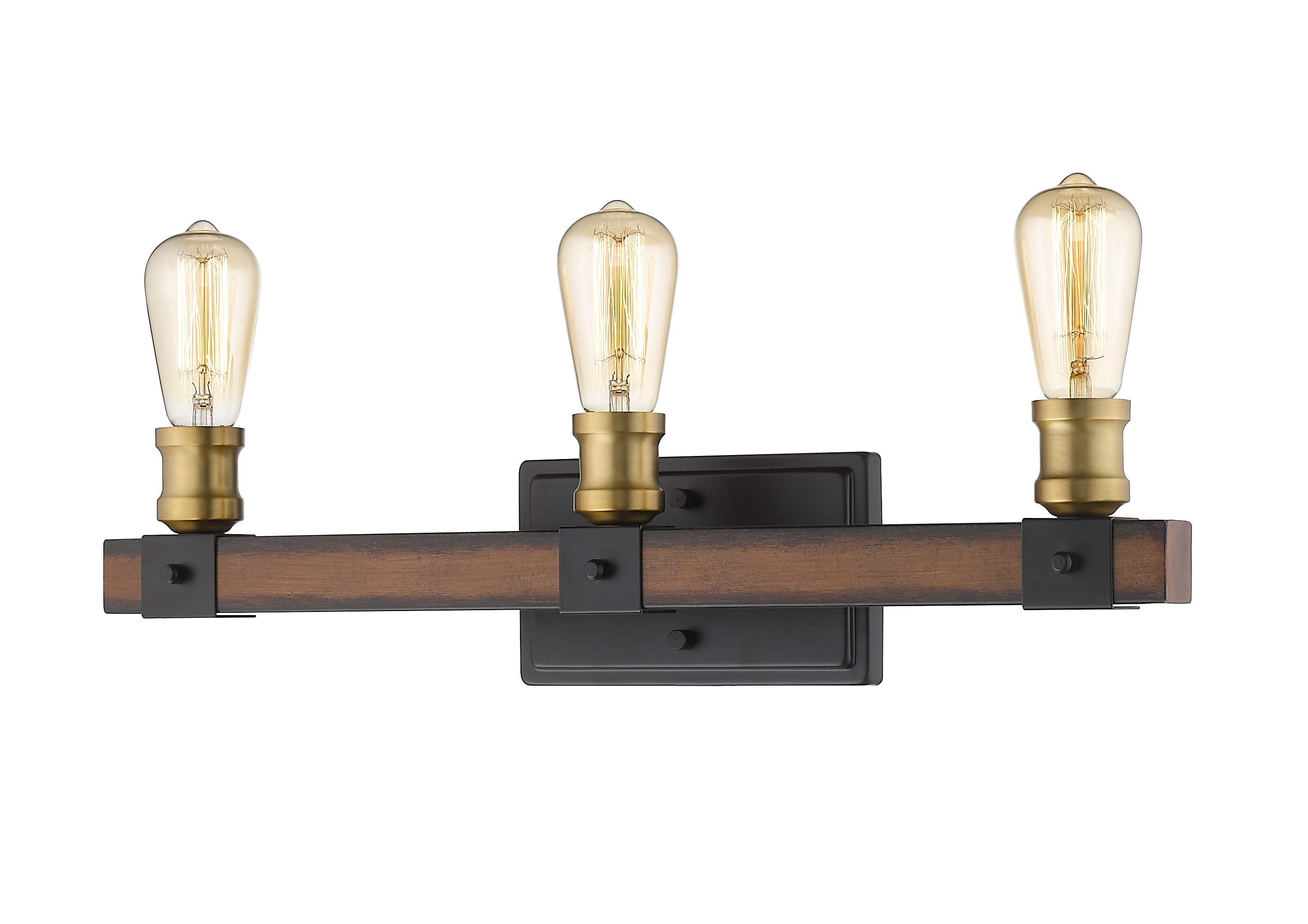 Z-Lite 472-3V-RM Kirkland 22-in 3-Light Rustic Mahogany Rustic Vanity Light