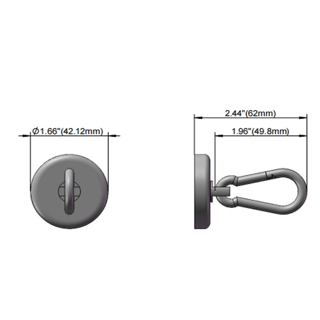 RELIABILT 2-Pack Satin Nickel Magnetic Hook (Capacity) the Utility Hooks & Racks department at Lowes.com
