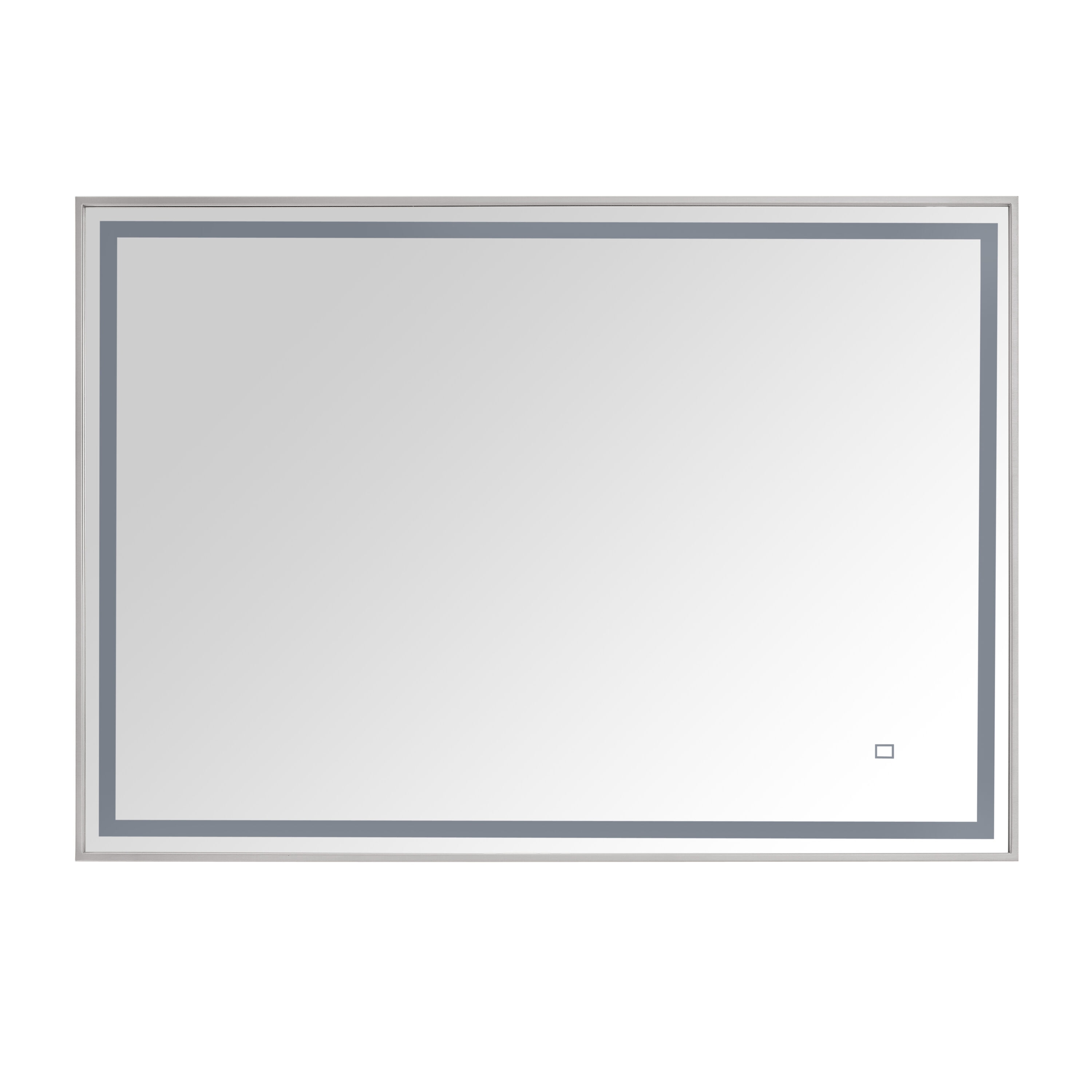 Avanity LED-M39-SS 39.4-in x 27.5-in Framed Rectangle Dimmable LED Lighted Bathroom Vanity Mirror ( Brushed Stainless Steel )