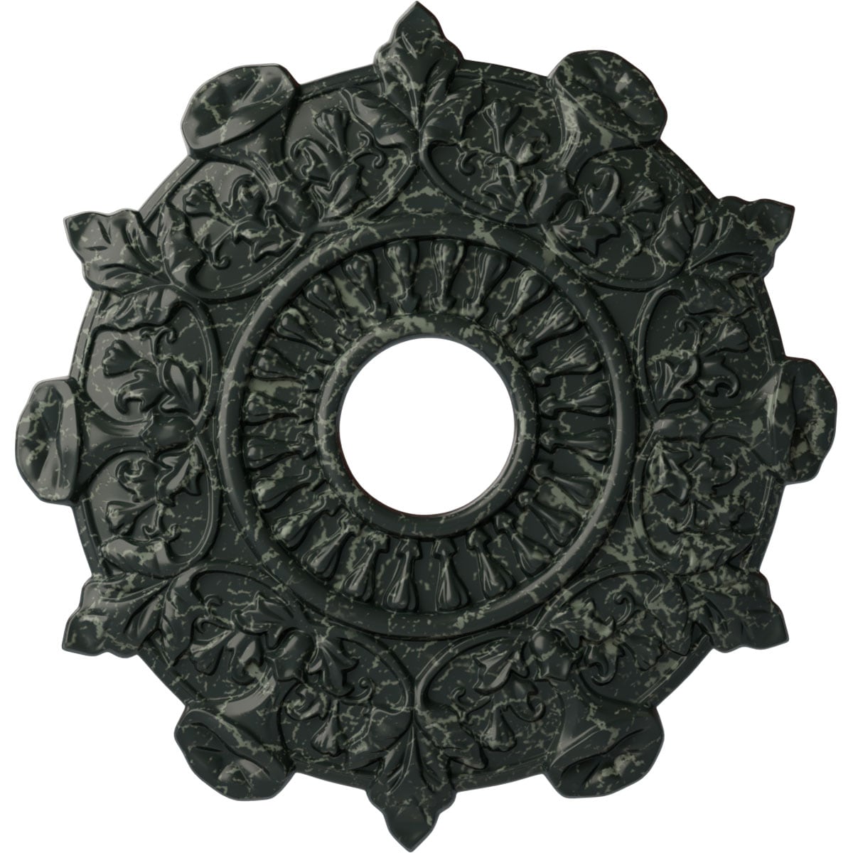 Ekena Millwork CM17PRPTC Preston 17.5-in W x 17.5-in L Painted Turtle Crackle Polyurethane Whole Ceiling Medallion